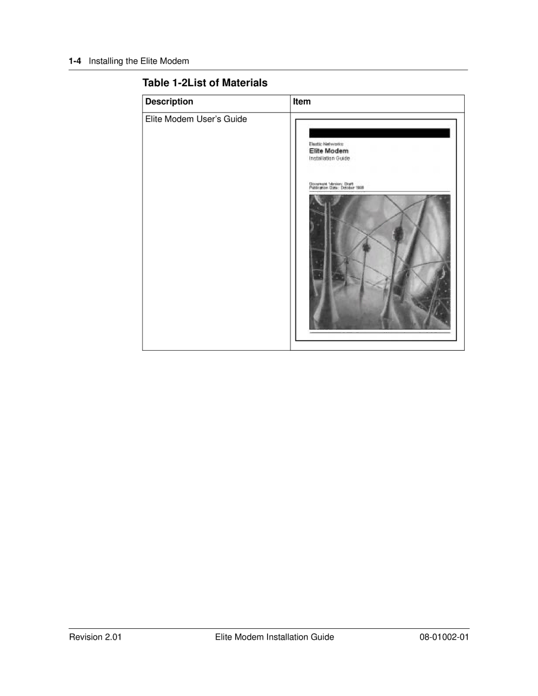 Zhone Technologies 08-01002-01 manual 4Installing the Elite Modem 