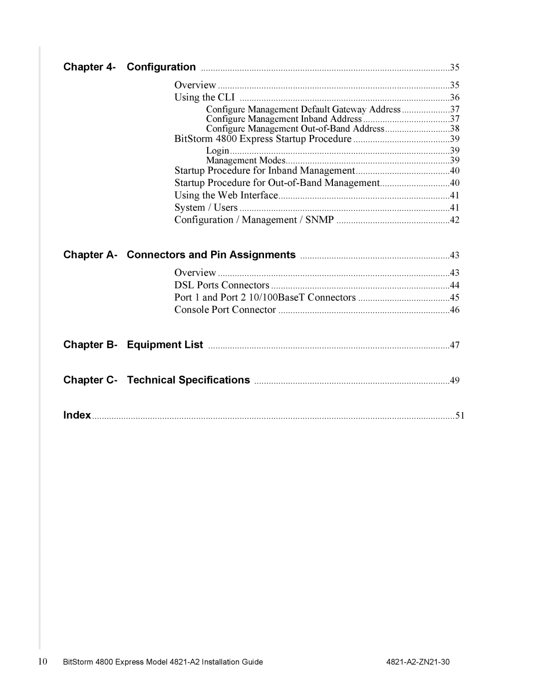 Zhone Technologies 4821-A2 manual Chapter B 