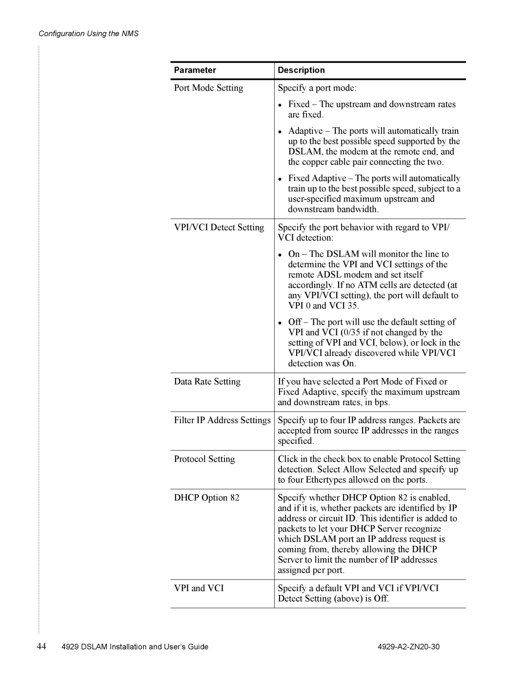 Zhone Technologies 4929 DSLAM manual Accepted from source IP addresses in the ranges 