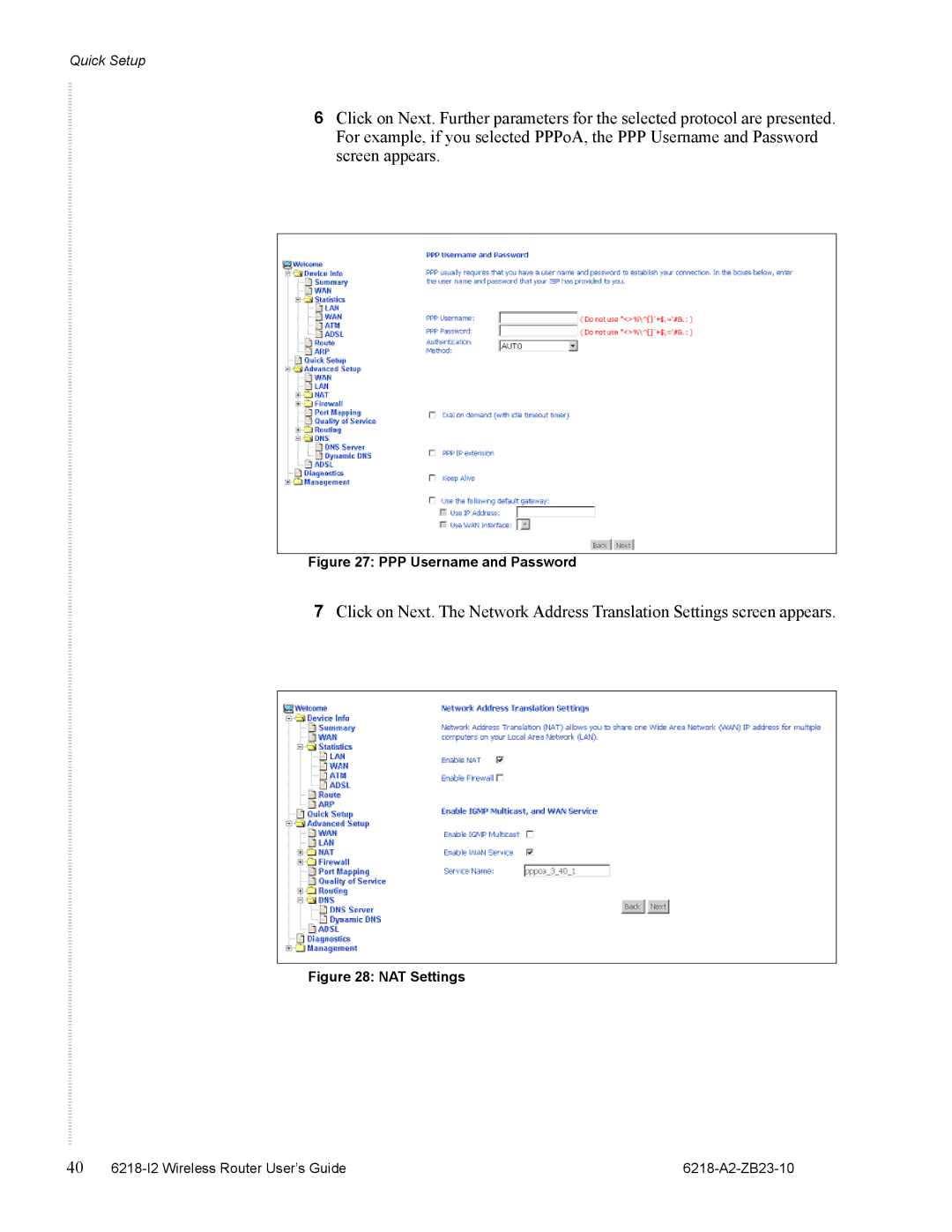 Zhone Technologies 6218-I2 manual PPP Username and Password 