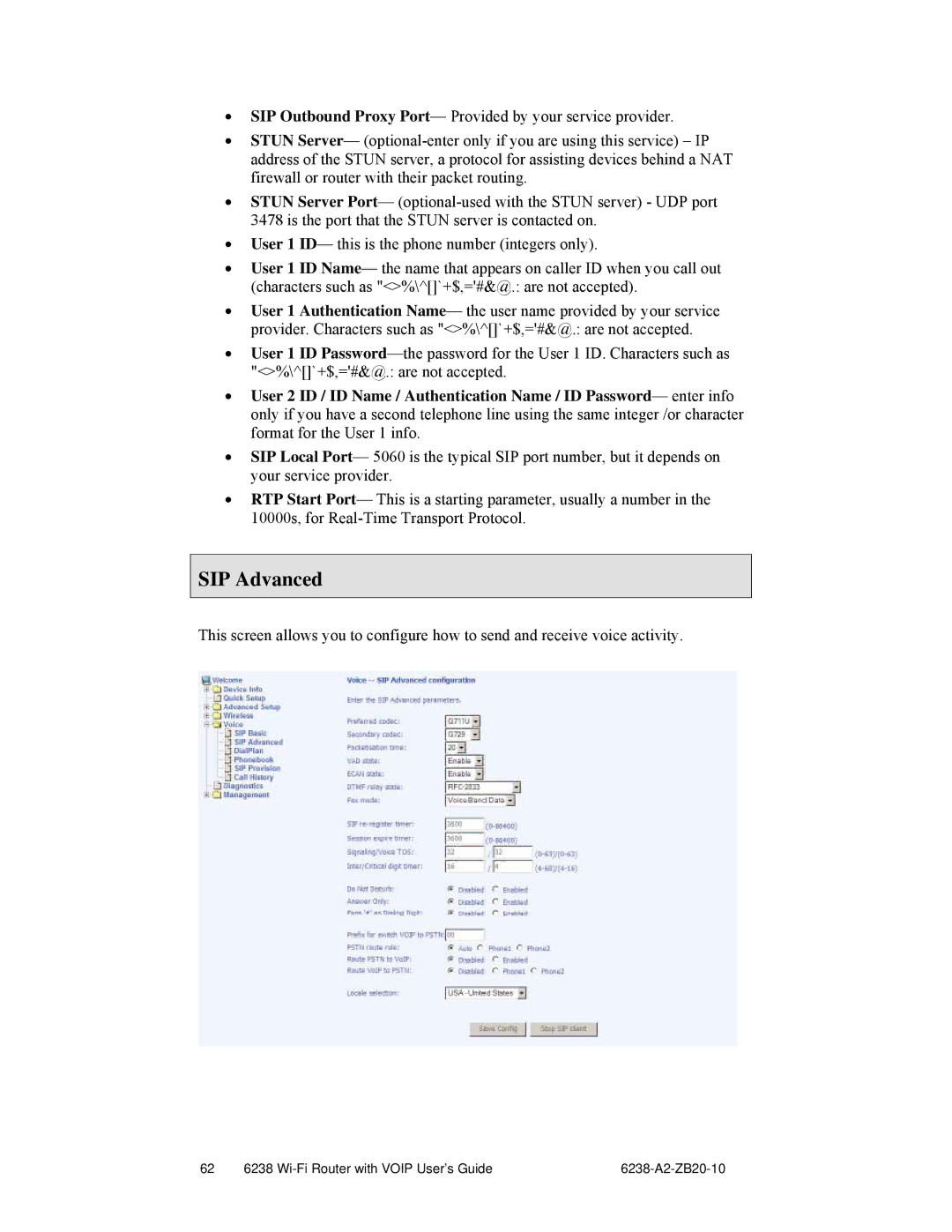 Zhone Technologies 6238-I2 manual SIP Advanced 