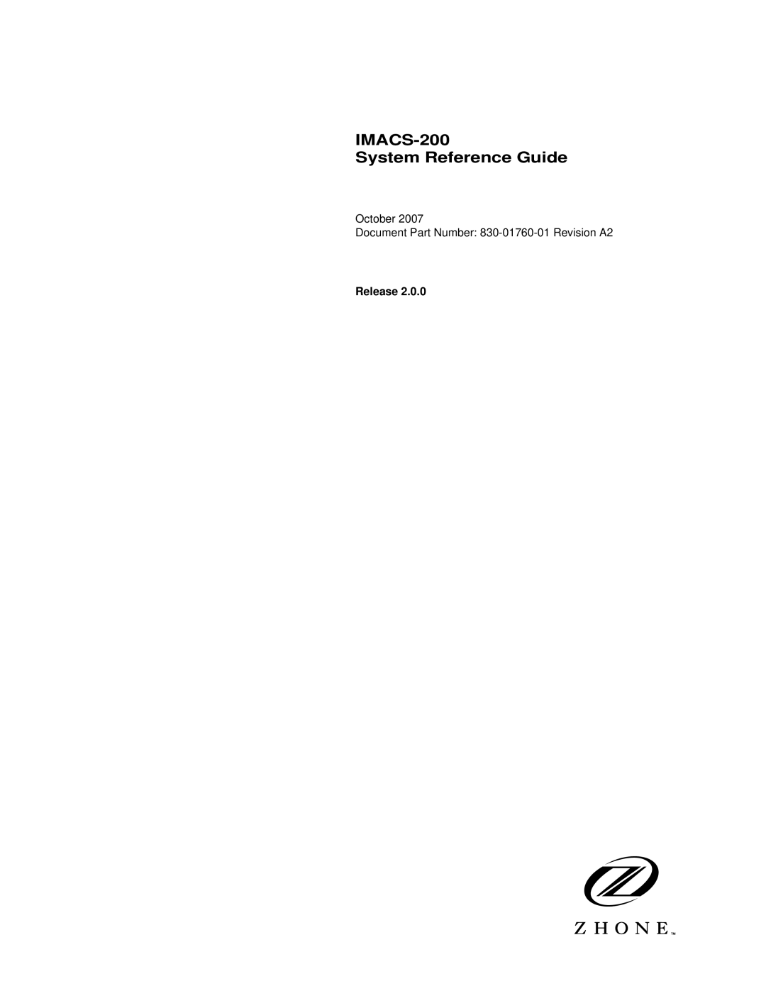 Zhone Technologies IMACS-200 manual 