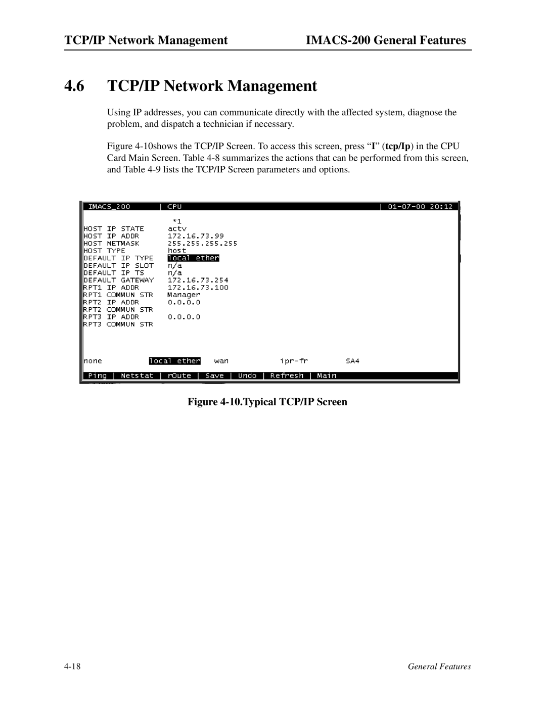 Zhone Technologies manual TCP/IP Network Management IMACS-200 General Features 