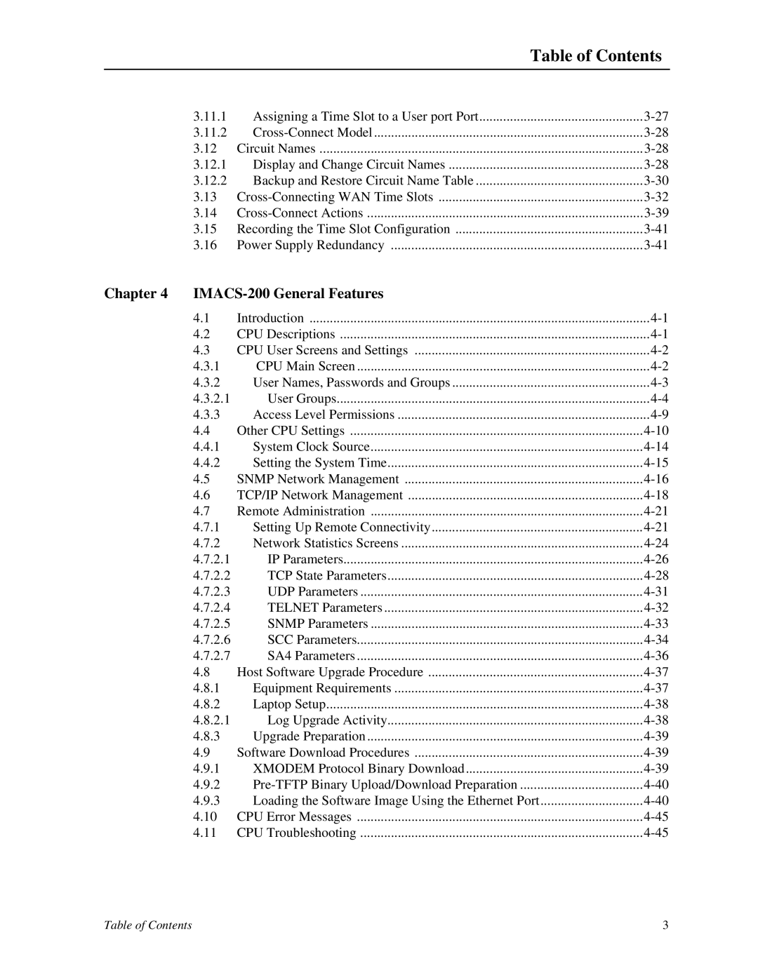 Zhone Technologies manual Chapter IMACS-200 General Features 