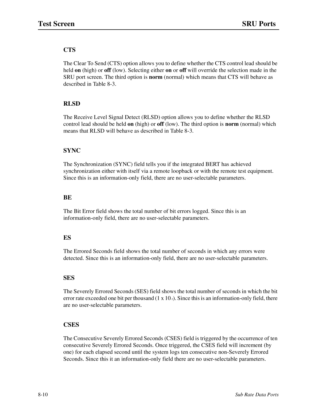 Zhone Technologies IMACS-200 manual Cts, Rlsd 