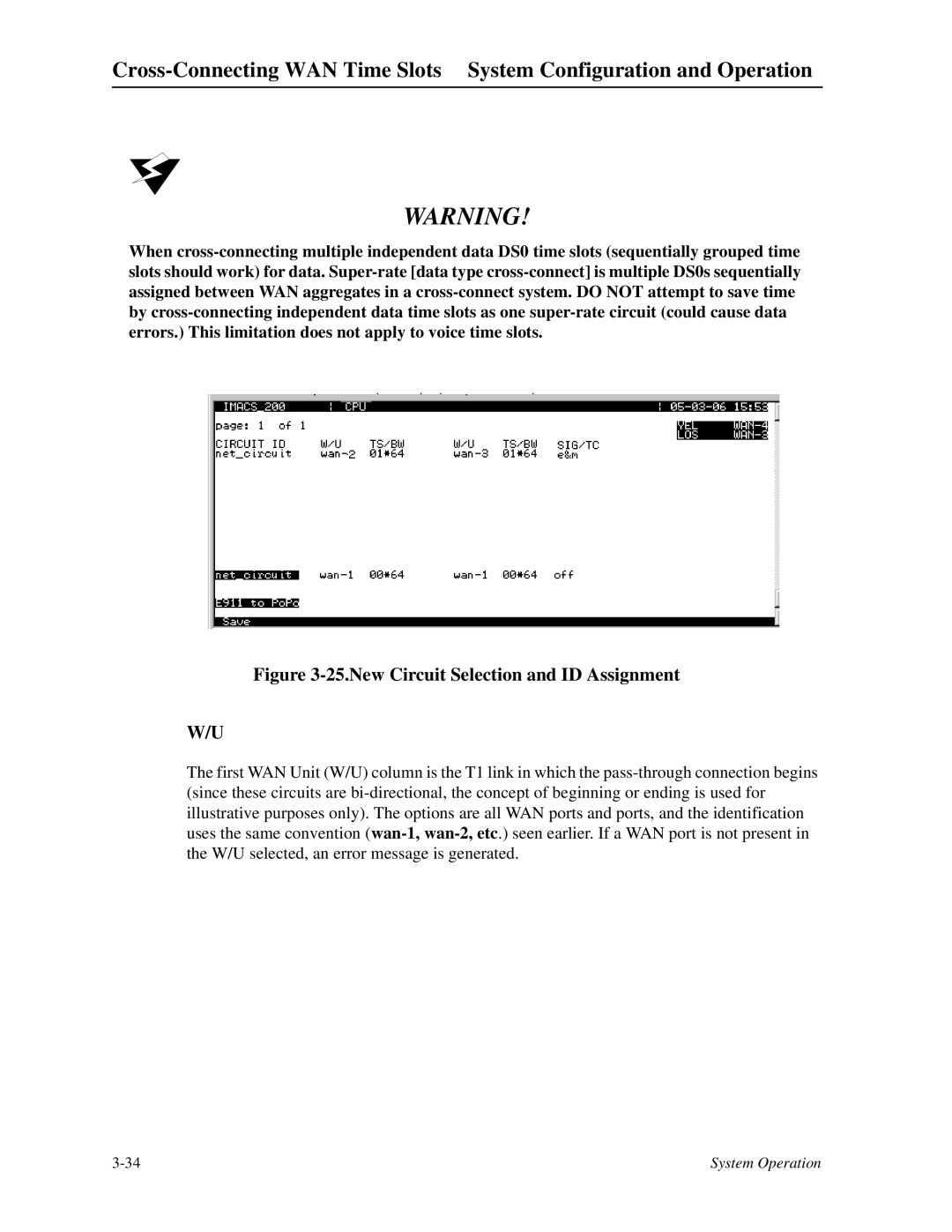 Zhone Technologies IMACS-200 manual New Circuit Selection and ID Assignment 