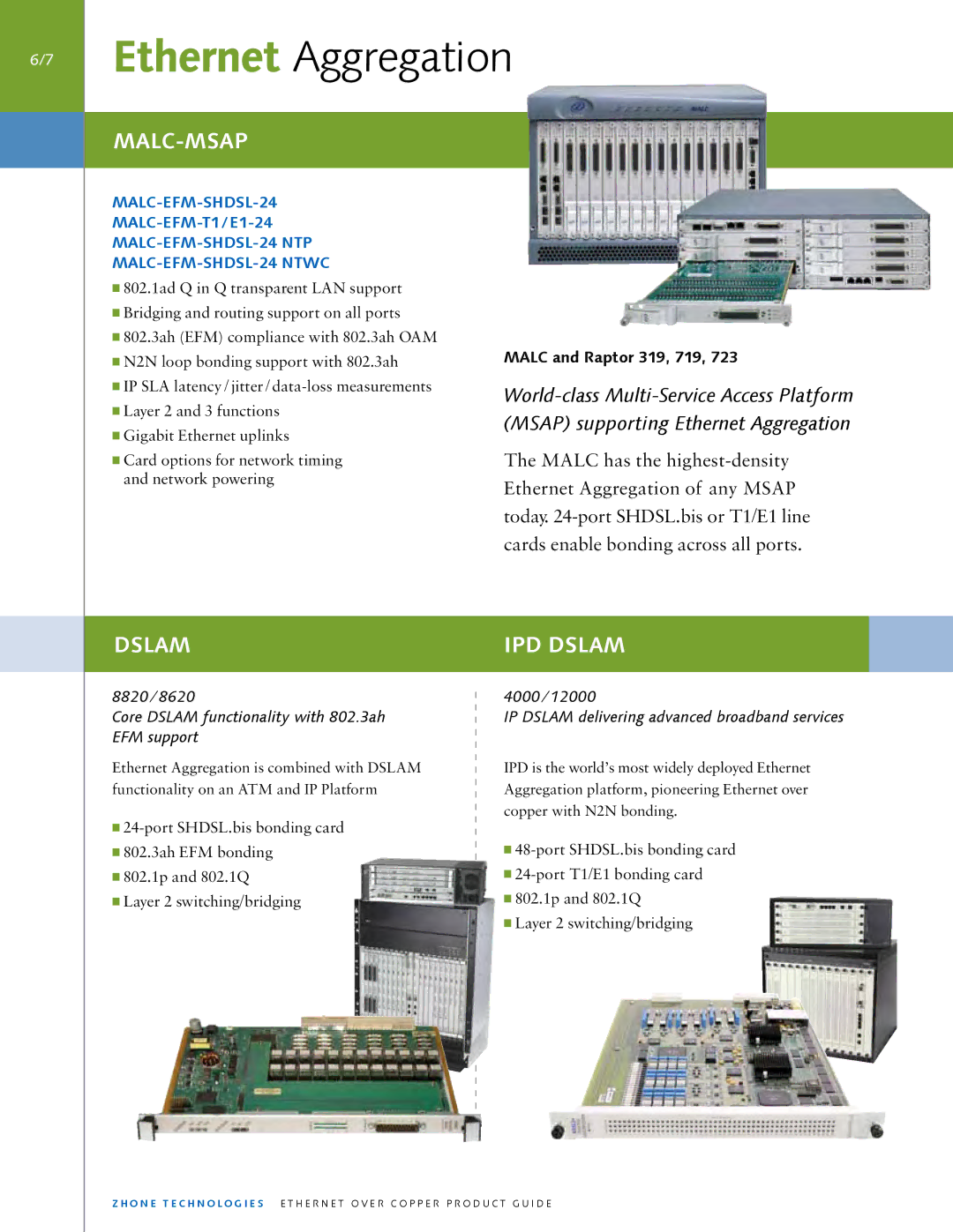 Zhone Technologies ZTI-PG manual Ethernet Aggregation 