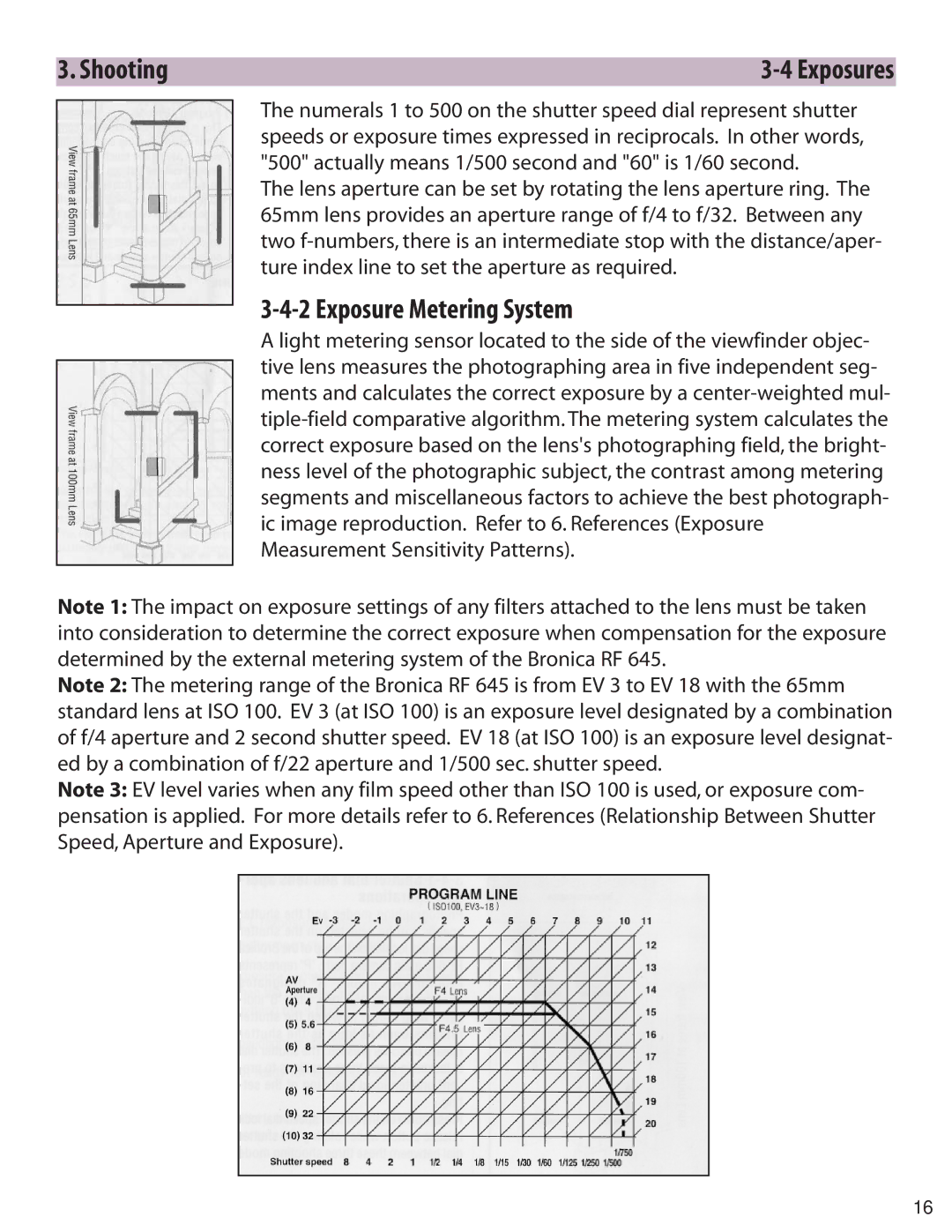 Zhumell RF645 manual Exposure Metering System, Exposures 