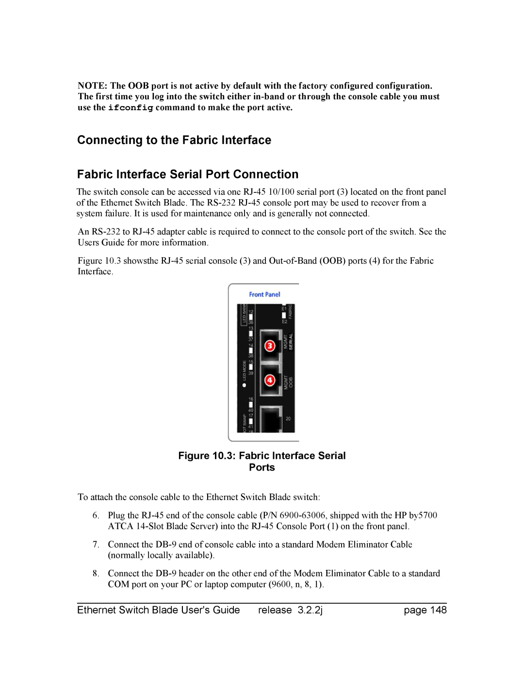 Znyx Networks bh5700 manual Fabric Interface Serial Ports 