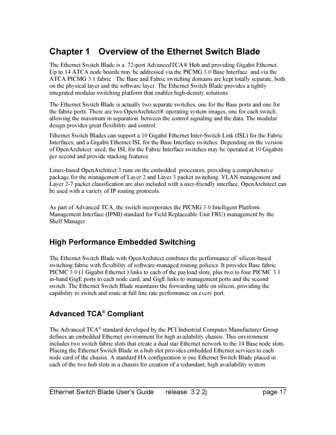 Znyx Networks bh5700 manual Overview of the Ethernet Switch Blade, High Performance Embedded Switching 