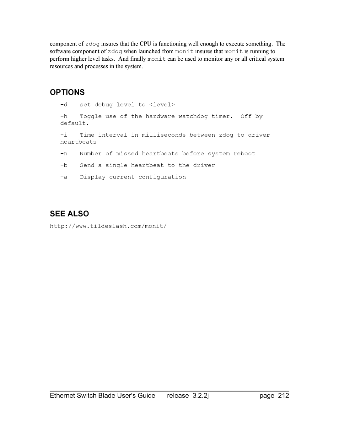 Znyx Networks bh5700 manual Options 