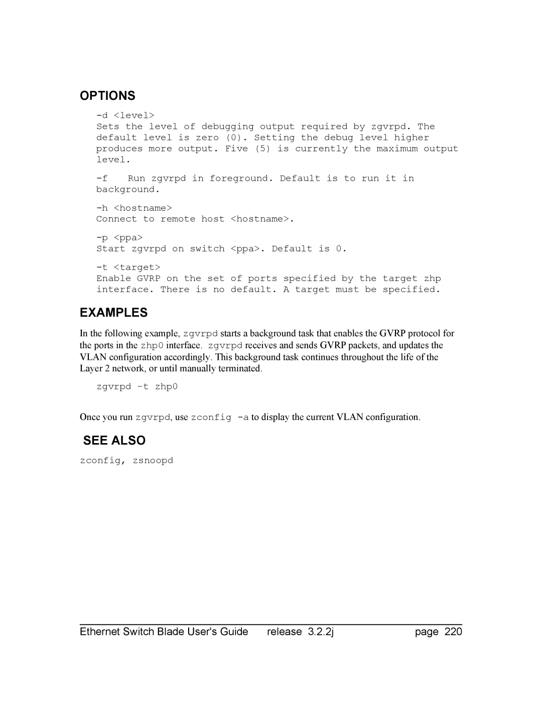 Znyx Networks bh5700 manual Zgvrpd -t zhp0 