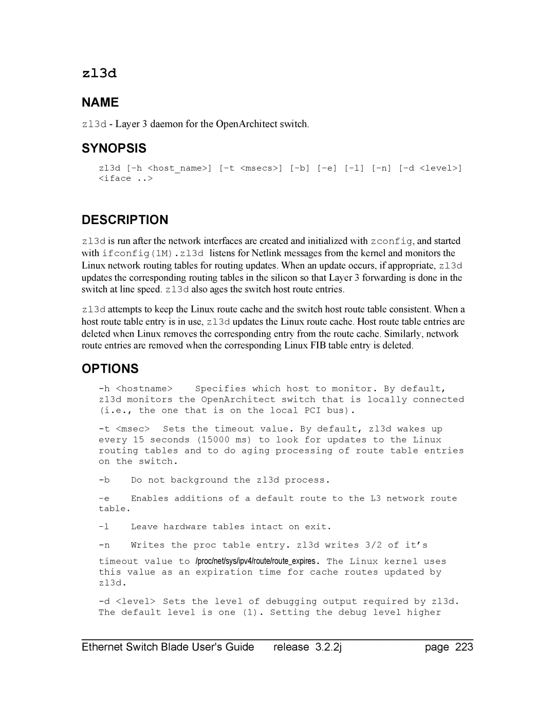 Znyx Networks bh5700 manual Zl3d Layer 3 daemon for the OpenArchitect switch 