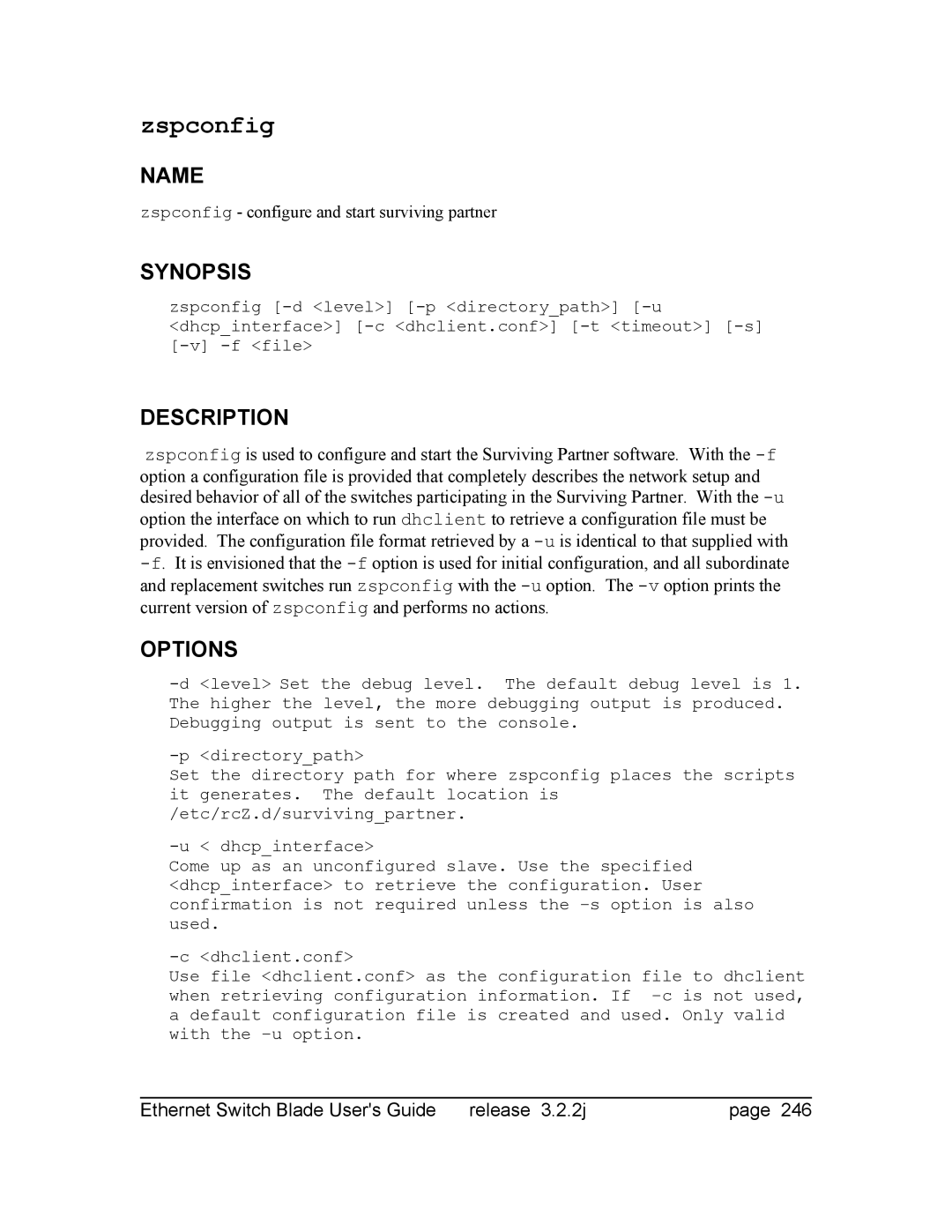 Znyx Networks bh5700 manual Zspconfig configure and start surviving partner 