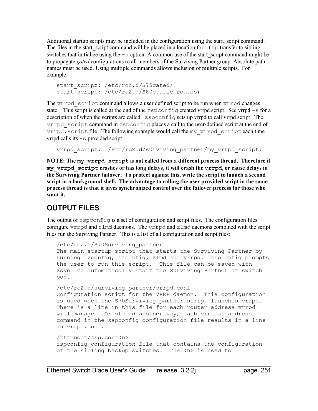 Znyx Networks bh5700 manual Output Files 