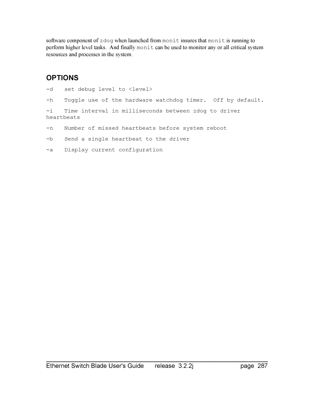 Znyx Networks bh5700 manual Options 