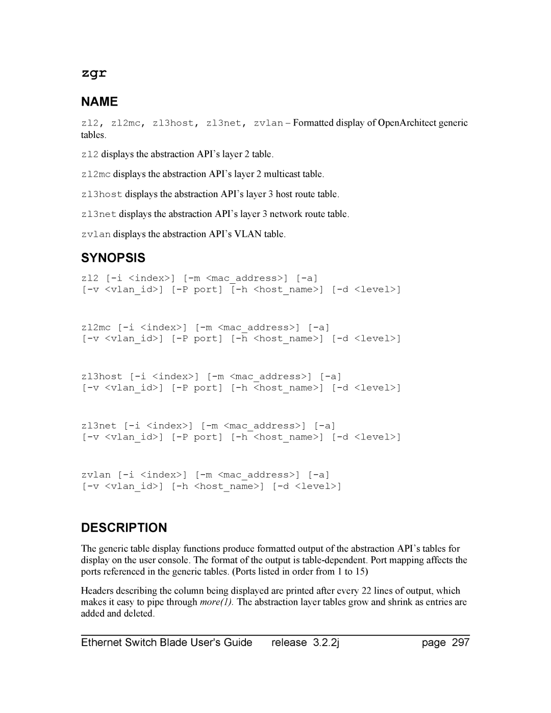 Znyx Networks bh5700 manual Zgr 