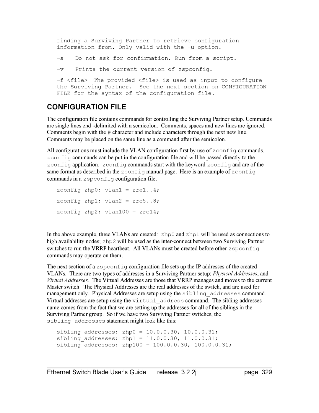 Znyx Networks bh5700 manual Configuration File 