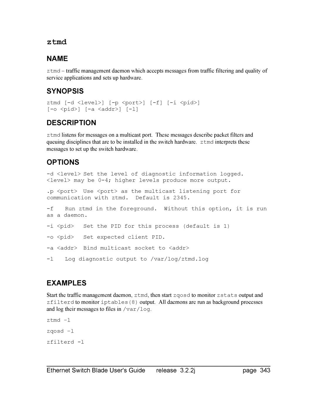 Znyx Networks bh5700 manual Ztmd 