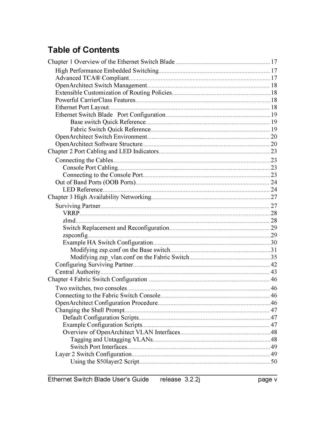 Znyx Networks bh5700 manual Table of Contents 