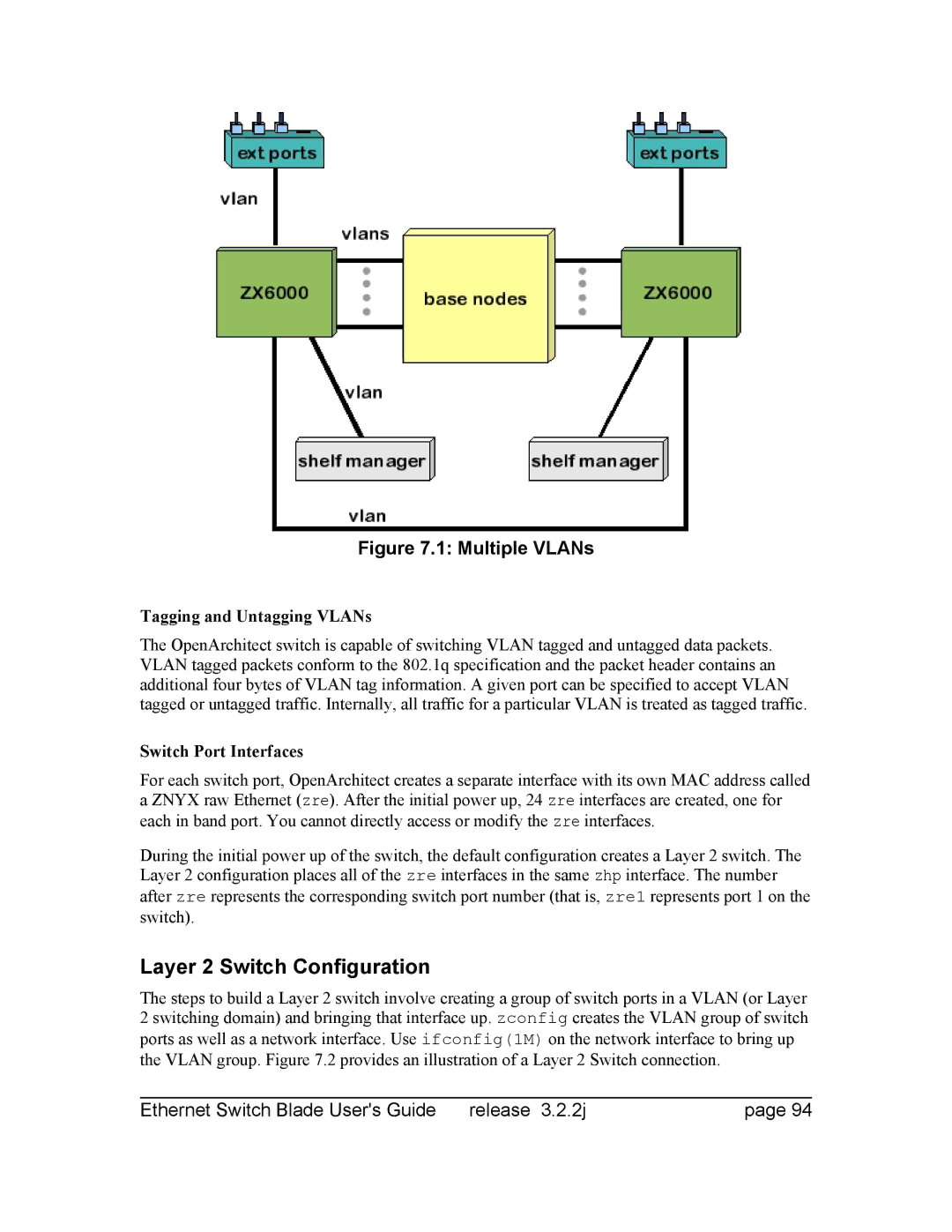 Znyx Networks bh5700 manual Multiple VLANs 