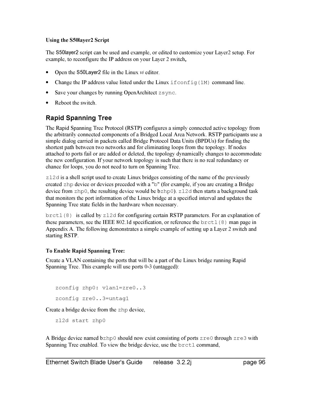 Znyx Networks bh5700 manual Rapid Spanning Tree 