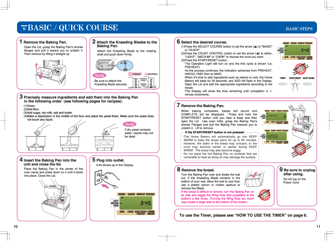 Zojirushi BB-CEC20WB, BB-PAC20BA manual 