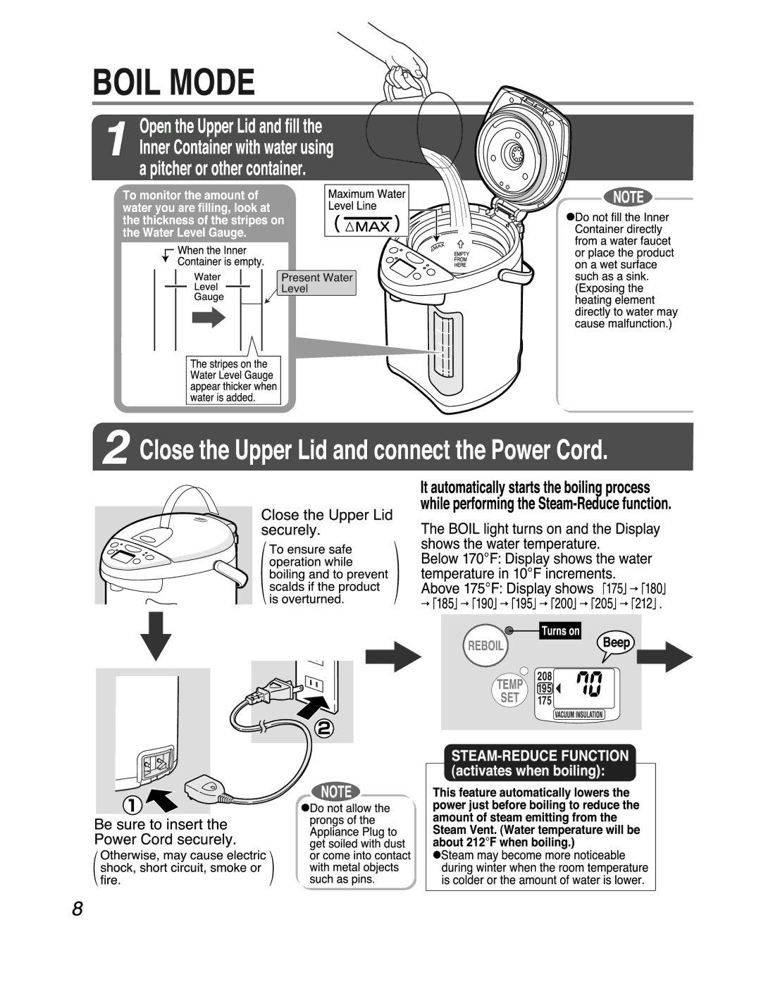 Zojirushi CV-DYC40 manual 