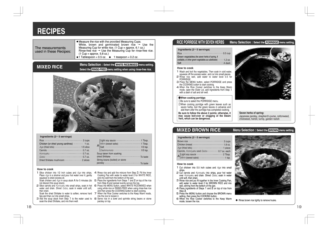 Zojirushi NP-GBC05 manual 