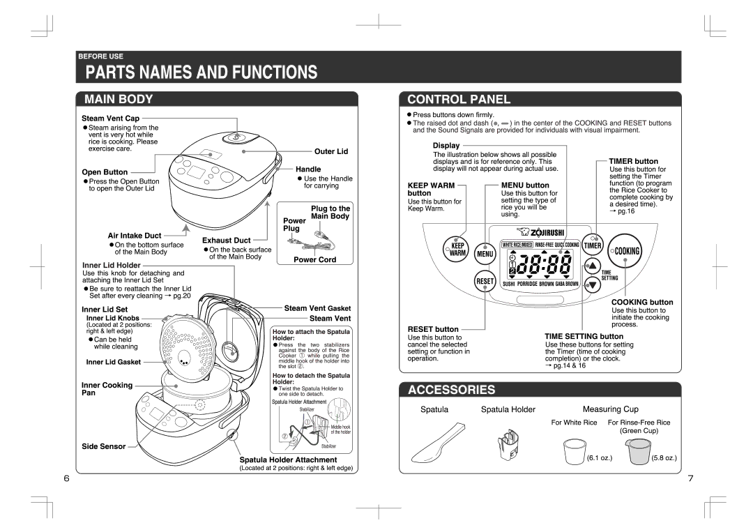 Zojirushi NP-GBC05 manual 