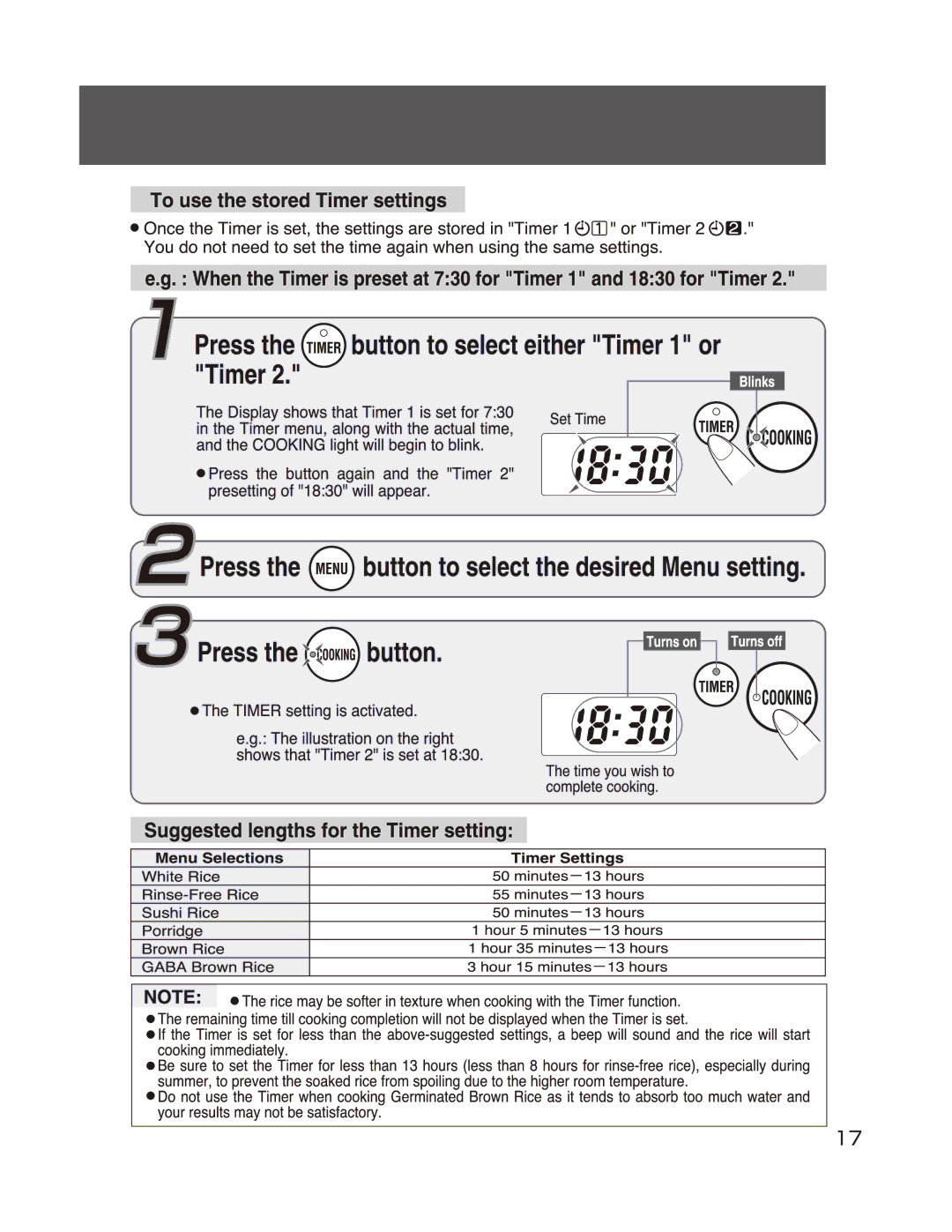 Zojirushi NP-GBC05 manual 