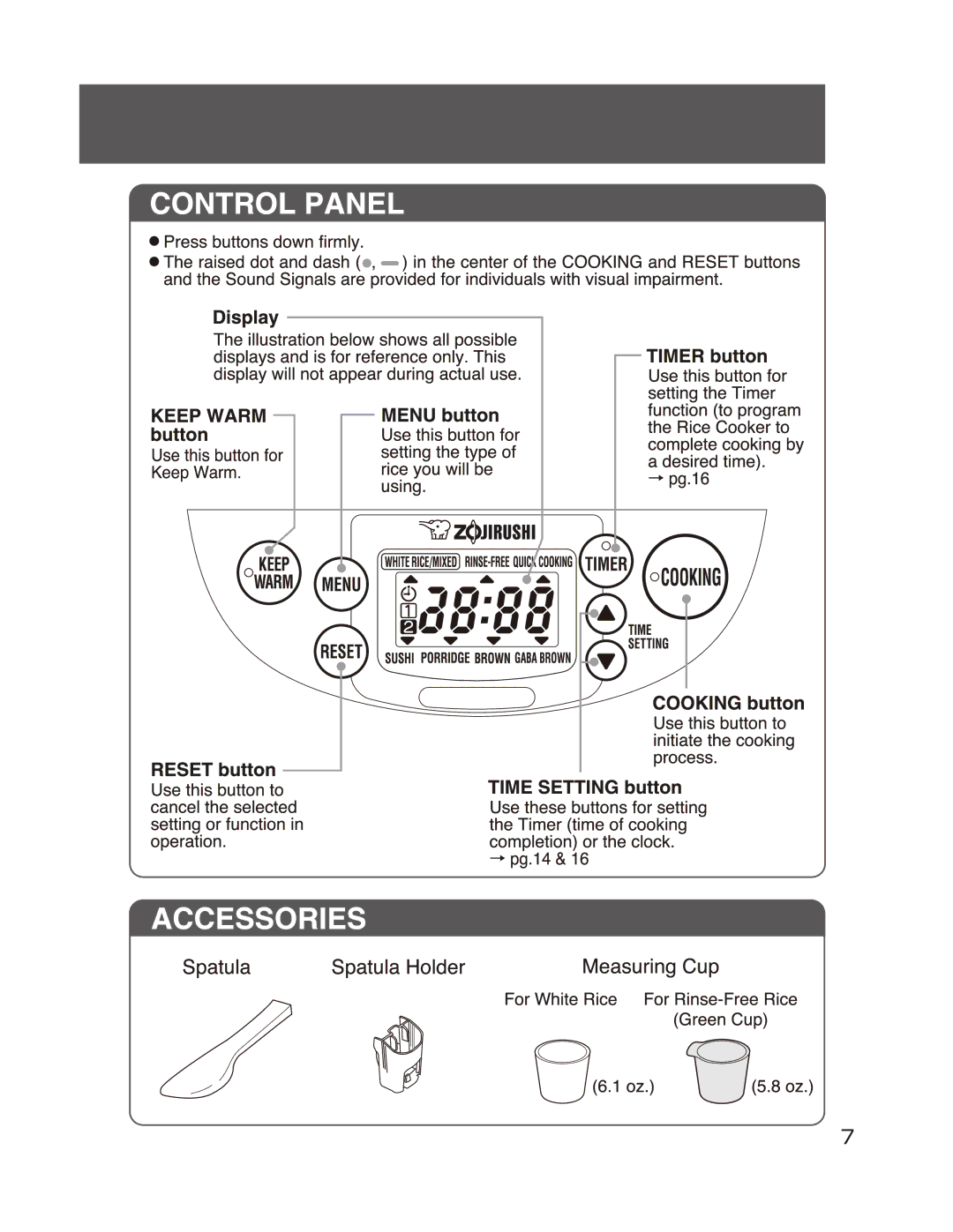 Zojirushi NP-GBC05 manual 