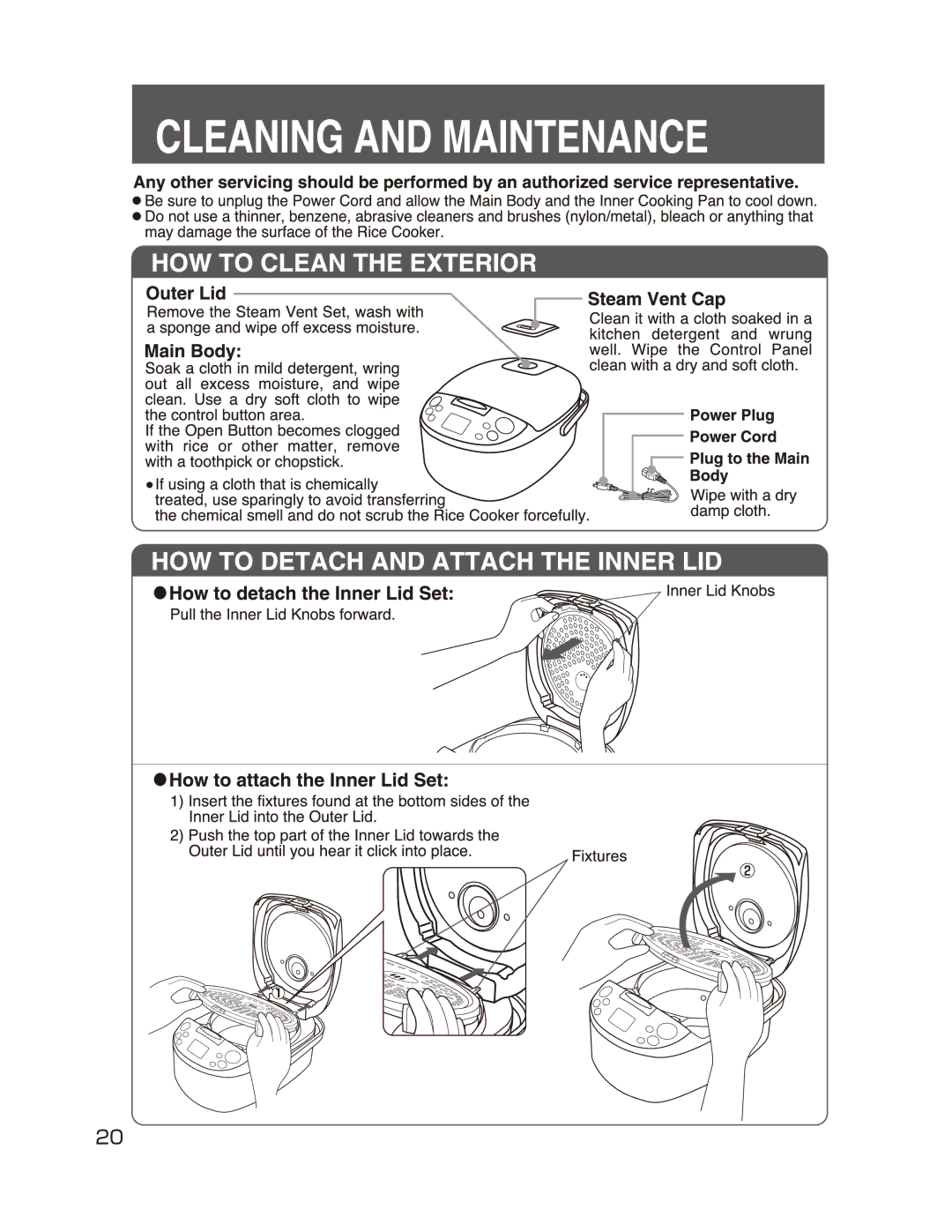 Zojirushi np-kac10, np-kac18 manual 