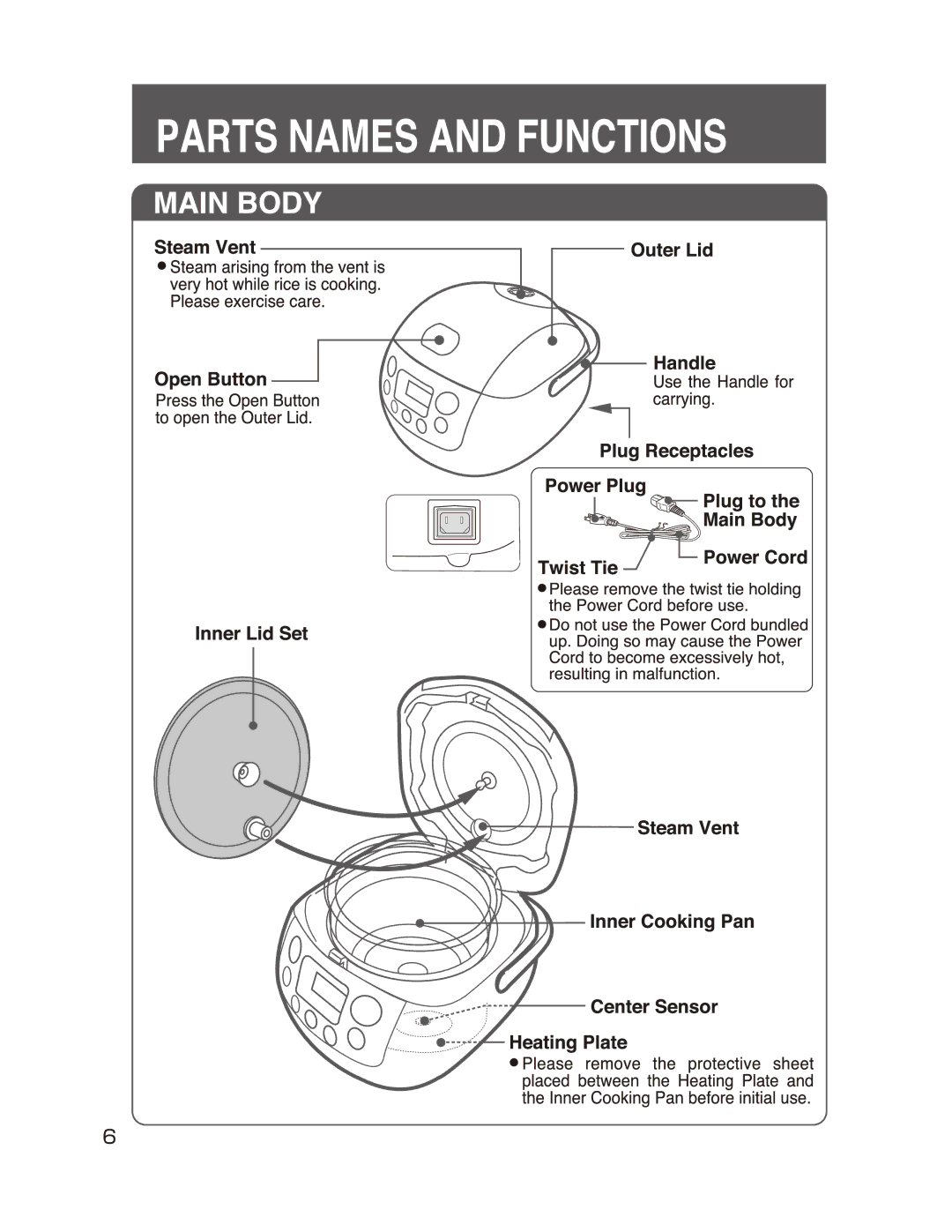 Zojirushi NS-VGC05 manual 