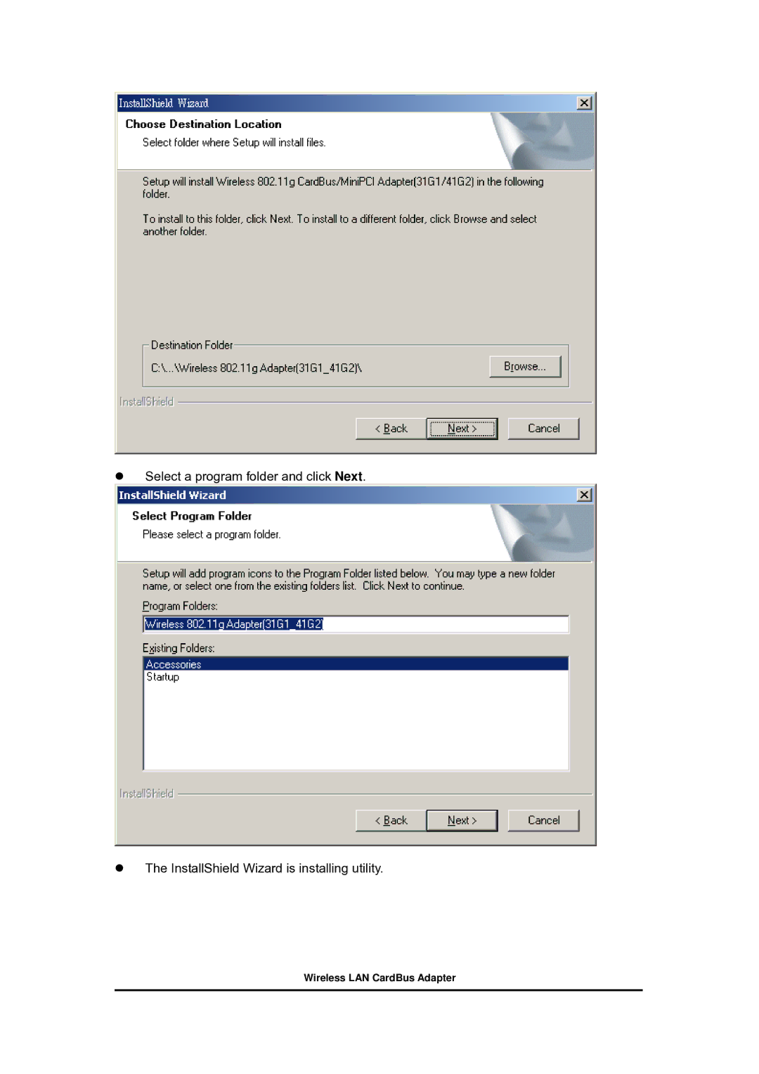 Zonet Technology 802.11 g 54Mbps Wireless LAN CardBus Adapter user manual 