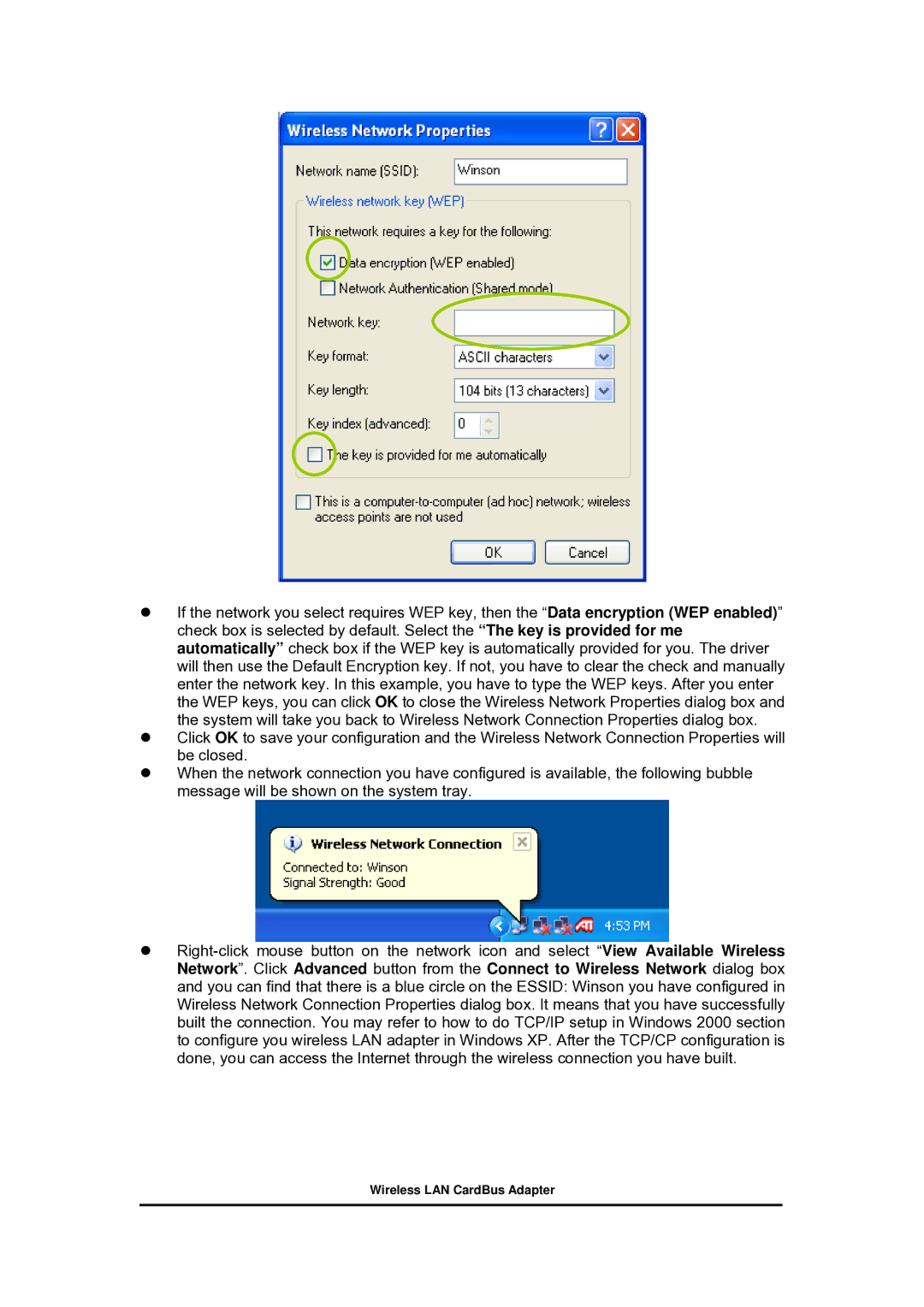 Zonet Technology 802.11 g 54Mbps Wireless LAN CardBus Adapter user manual 