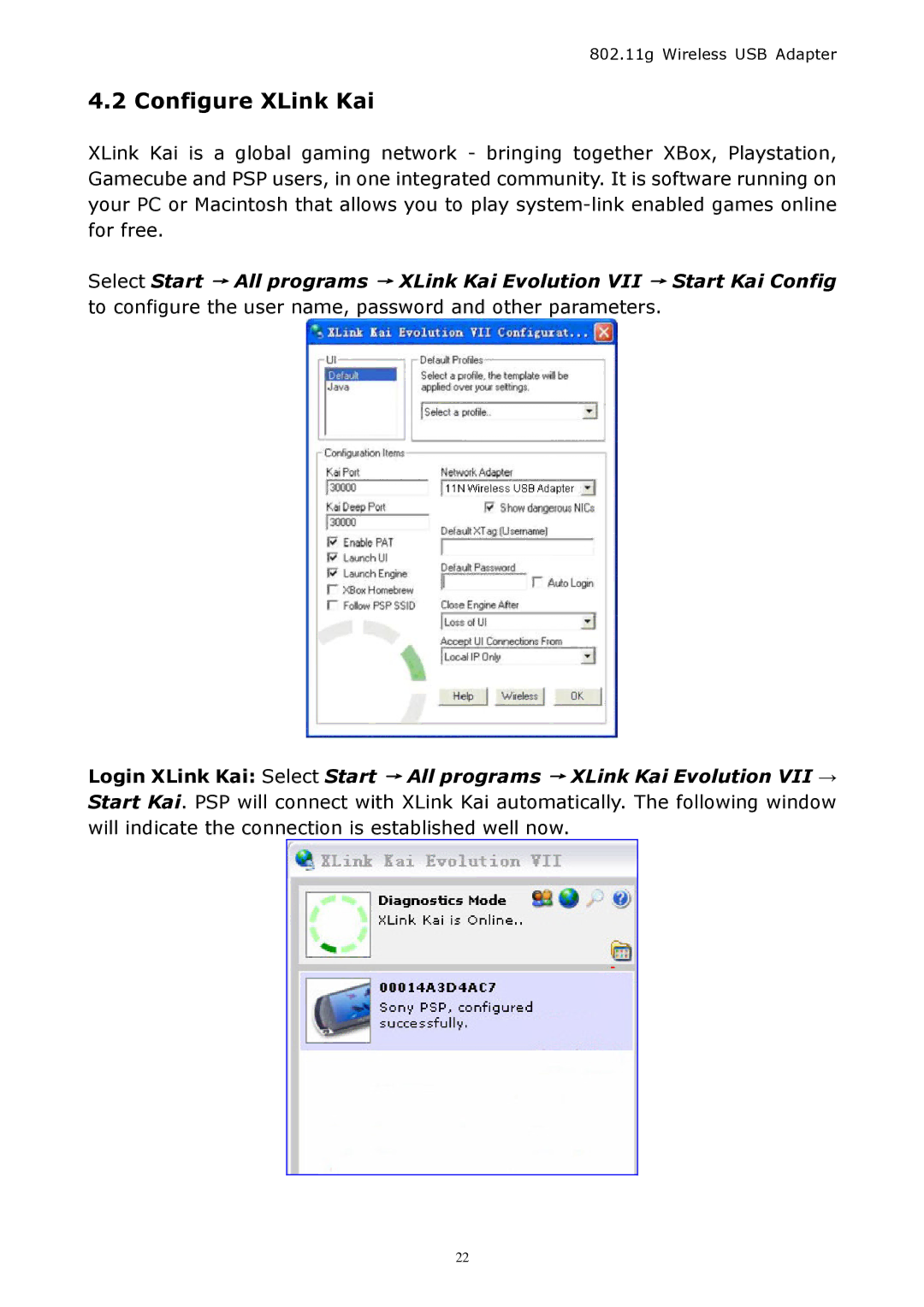 Zonet Technology ZEW 2500P manual Configure XLink Kai 