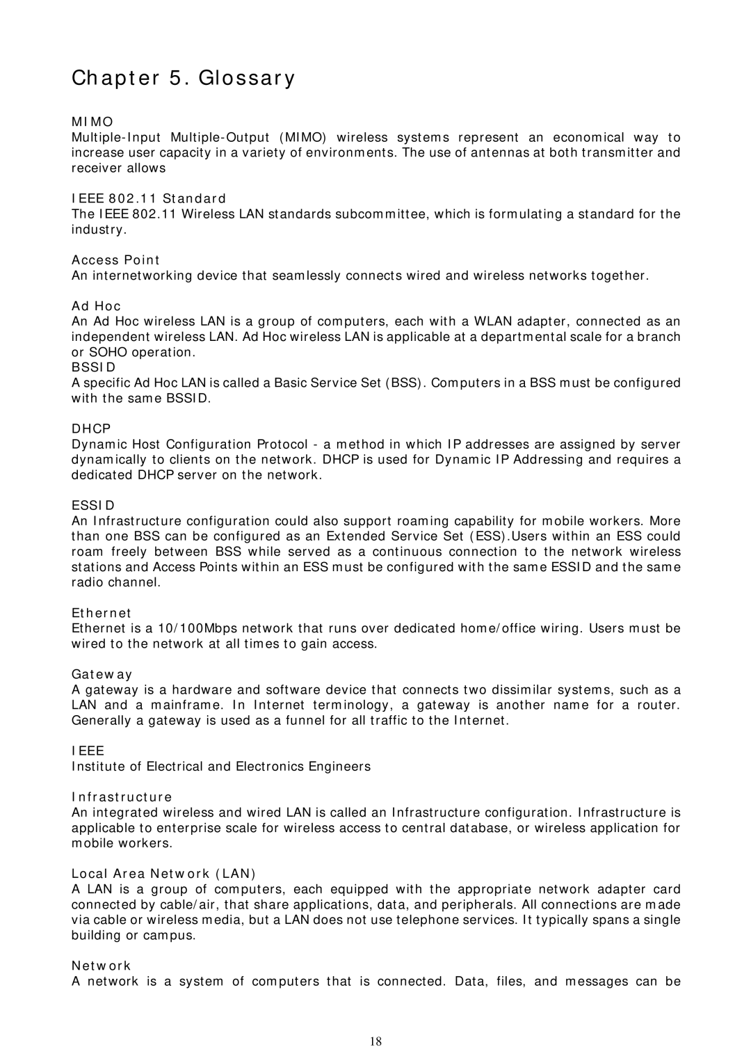 Zonet Technology ZEW1530, ZEW1630 manual Glossary 