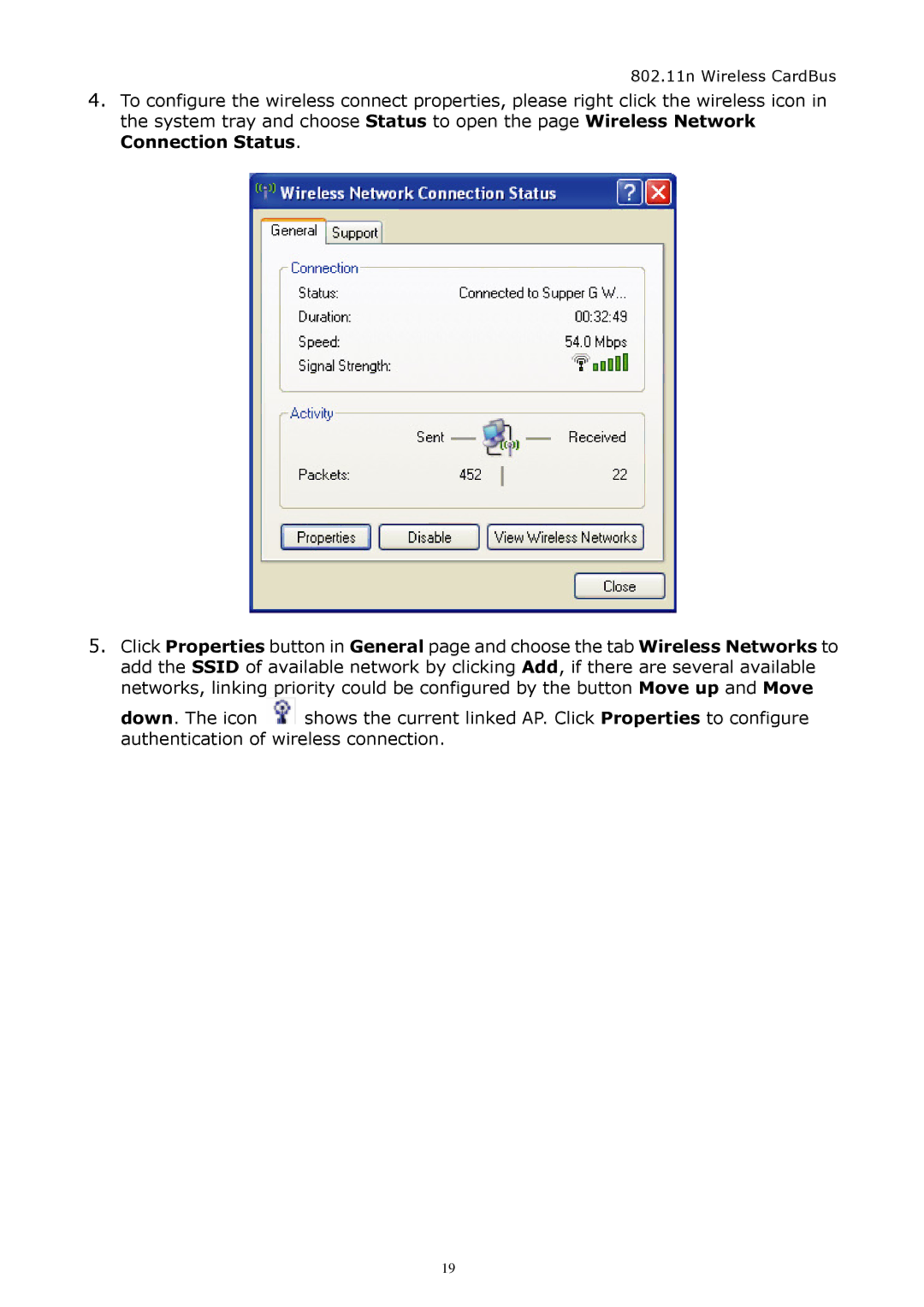 Zonet Technology ZEW1542 manual 802.11n Wireless CardBus 