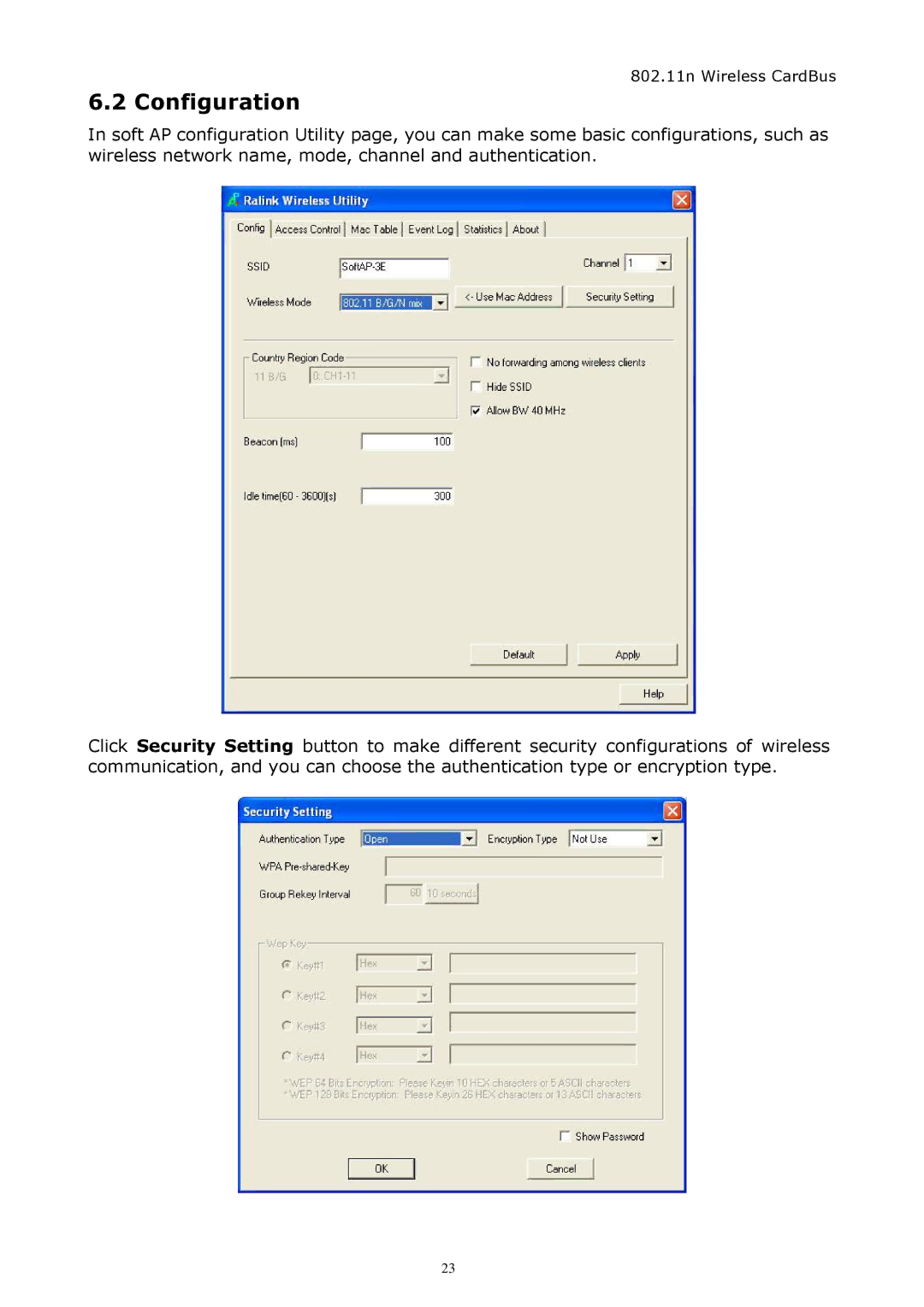 Zonet Technology ZEW1542 manual Configuration 