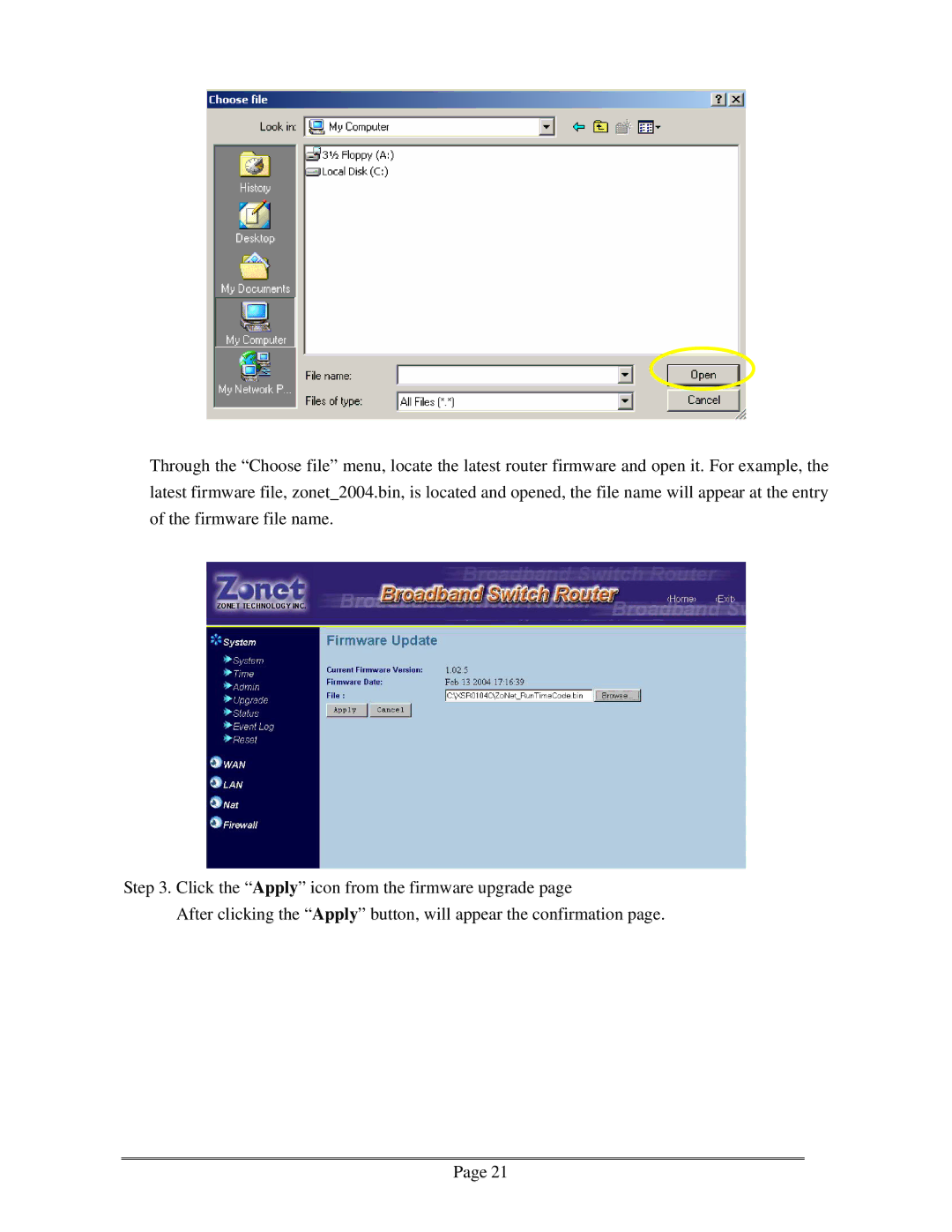 Zonet Technology ZSR0104C Series user manual 