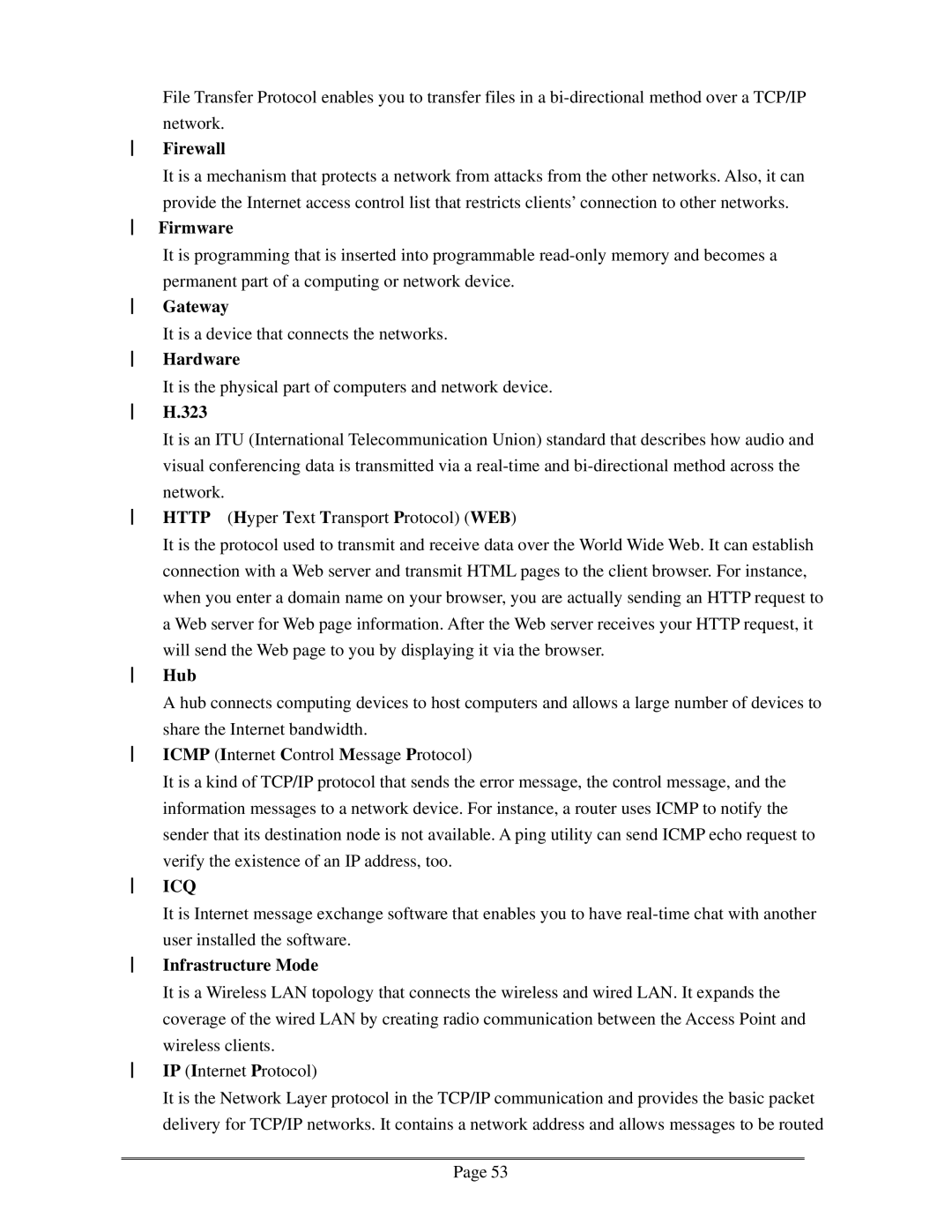 Zonet Technology ZSR0104C Series user manual ‧ Firmware, ‧ Gateway, ‧ Hardware, ‧ H.323, ‧ Hub, ‧ Infrastructure Mode 