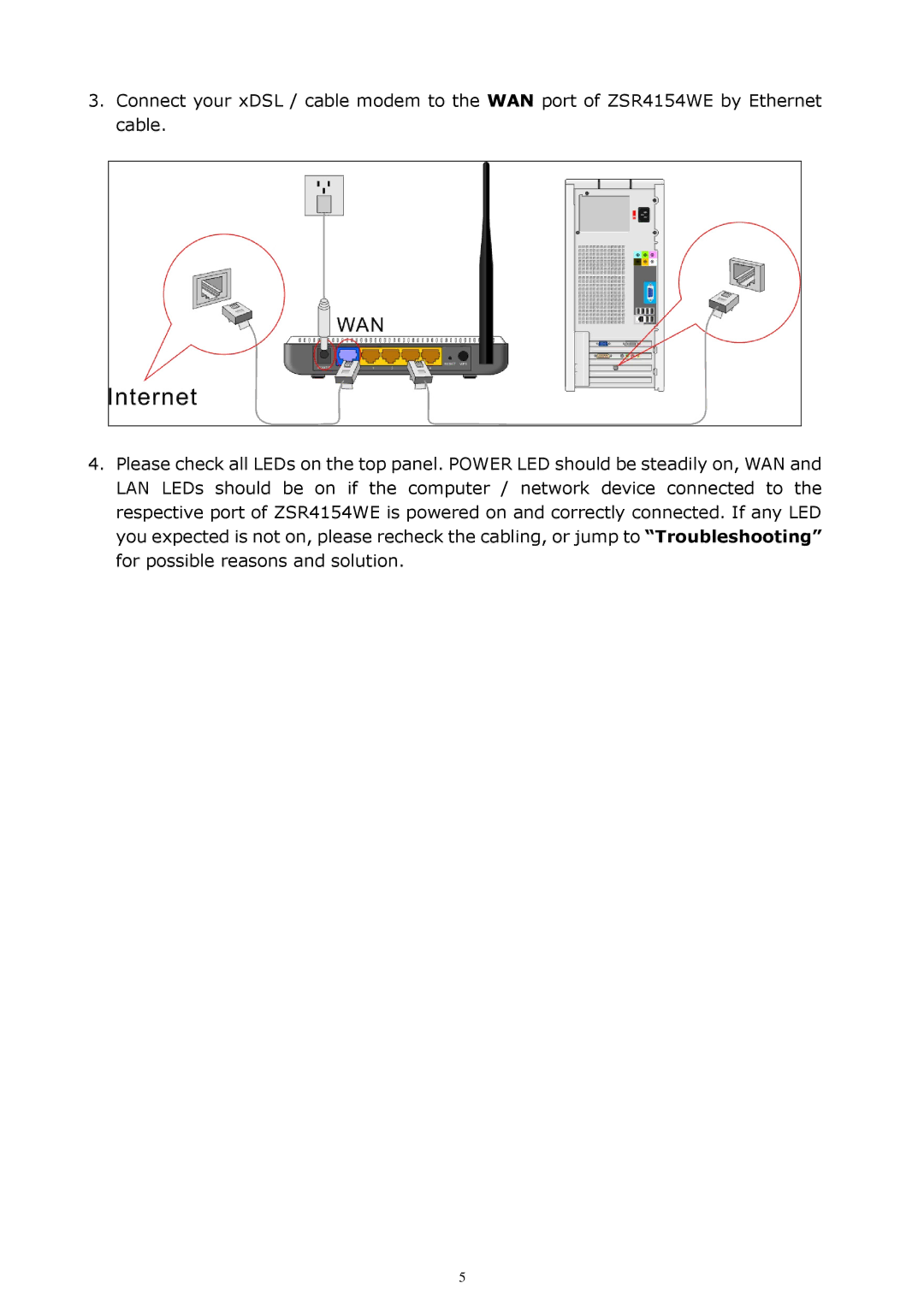 Zonet Technology ZSR4154WE manual 