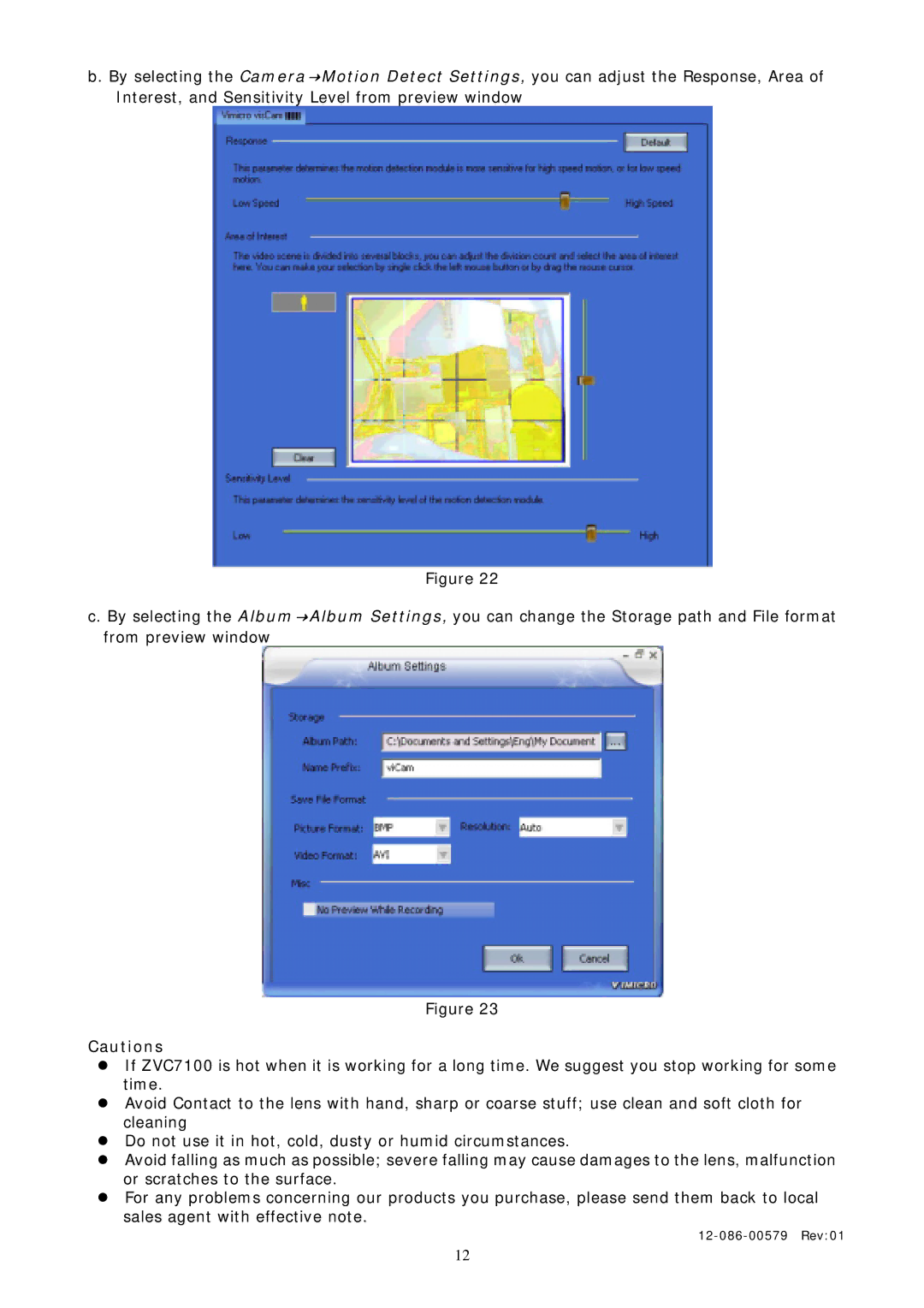 Zonet Technology ZVC7100 manual 12-086-00579 Rev01 