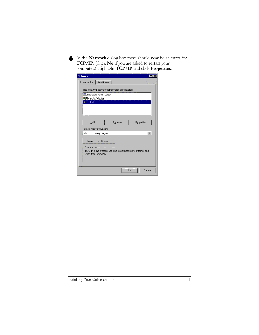 Zoom 10BaseT user manual Installing Your Cable Modem 