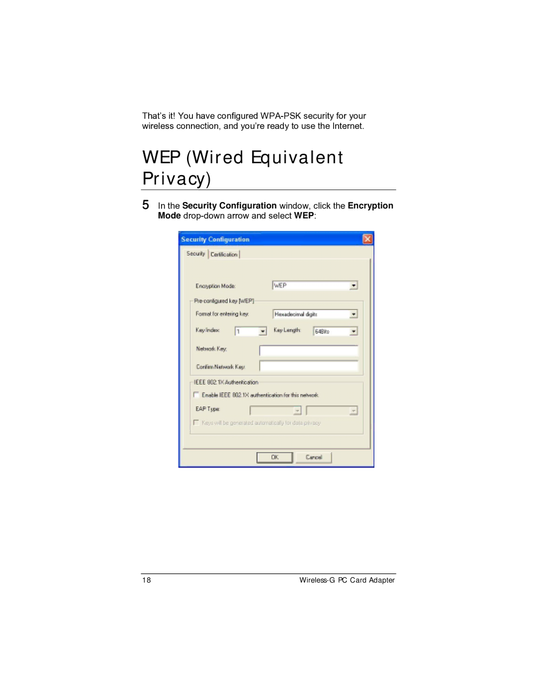 Zoom 4412A/TF manual WEP Wired Equivalent Privacy 