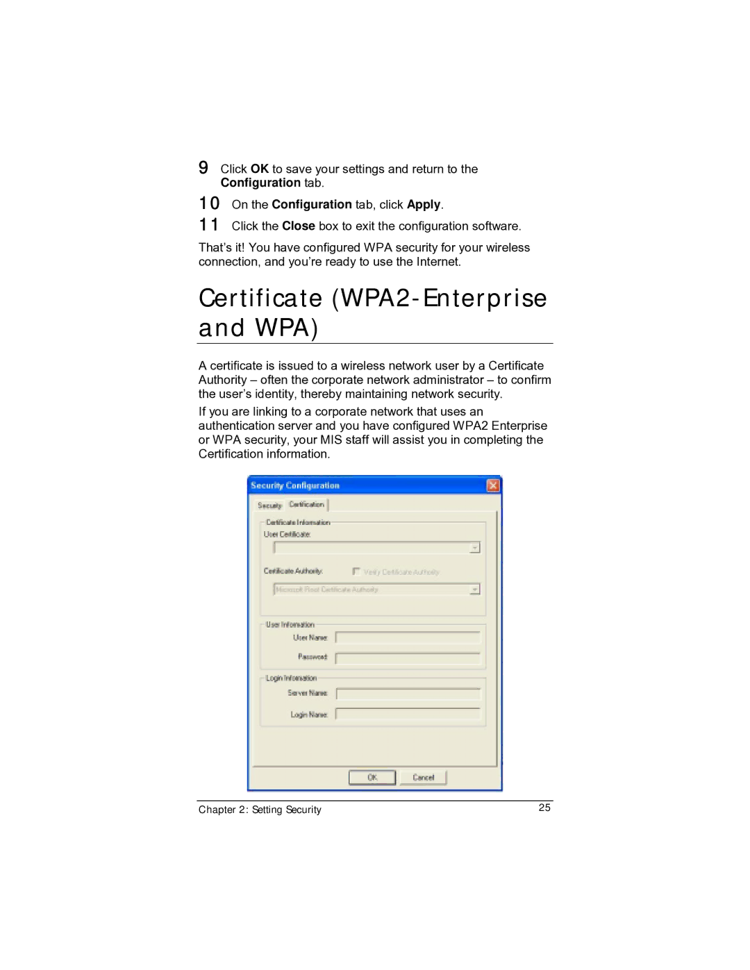 Zoom 4412A/TF manual Certificate WPA2-Enterprise and WPA 