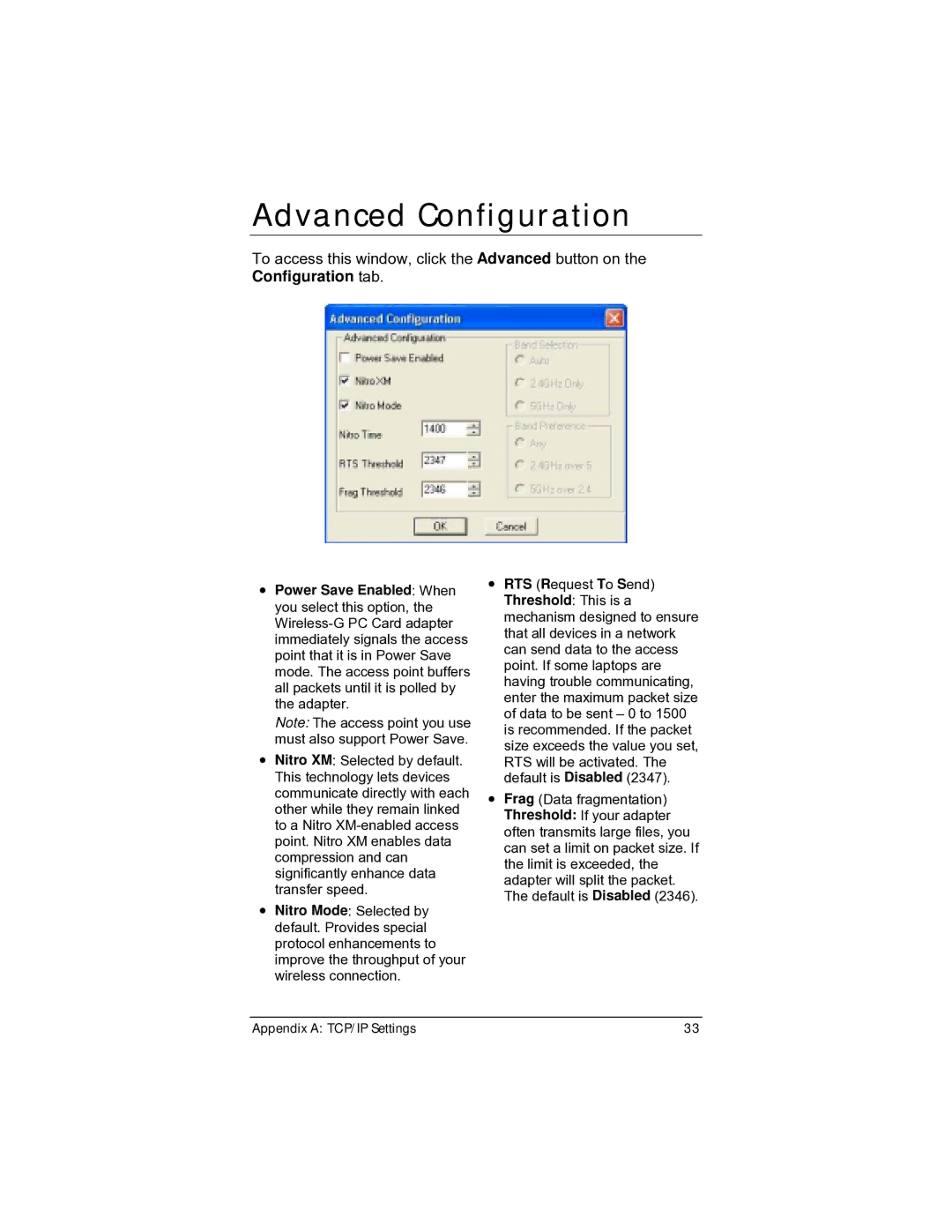 Zoom 4412A/TF manual Advanced Configuration 