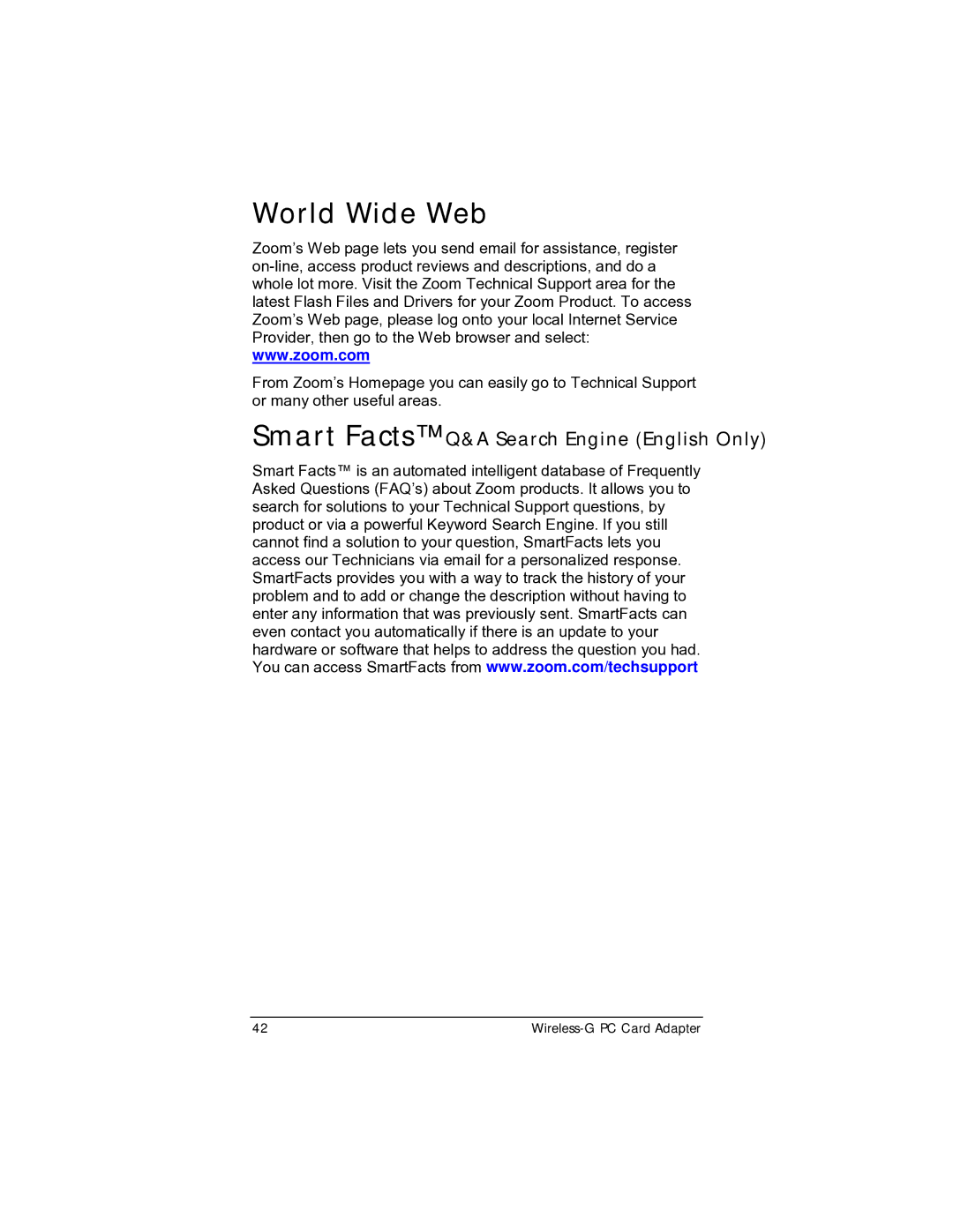 Zoom 4412A/TF manual World Wide Web 