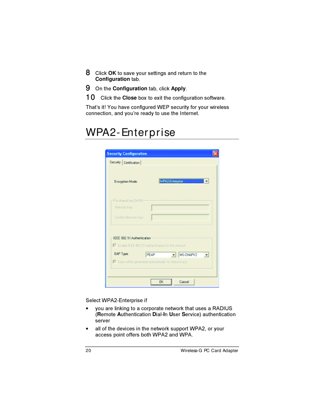 Zoom 4412A/TF manual WPA2-Enterprise 